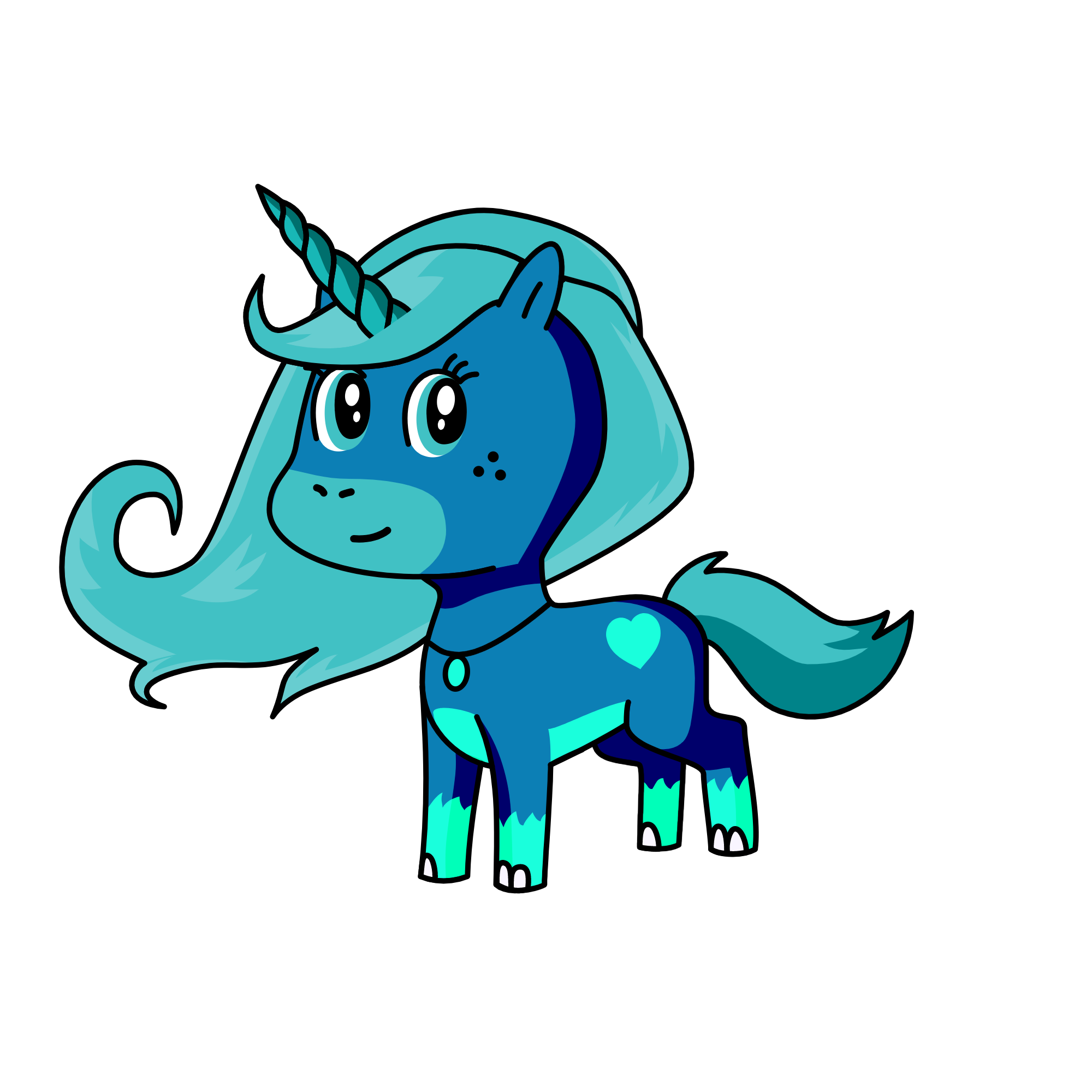 blue lihgt, the unicorn