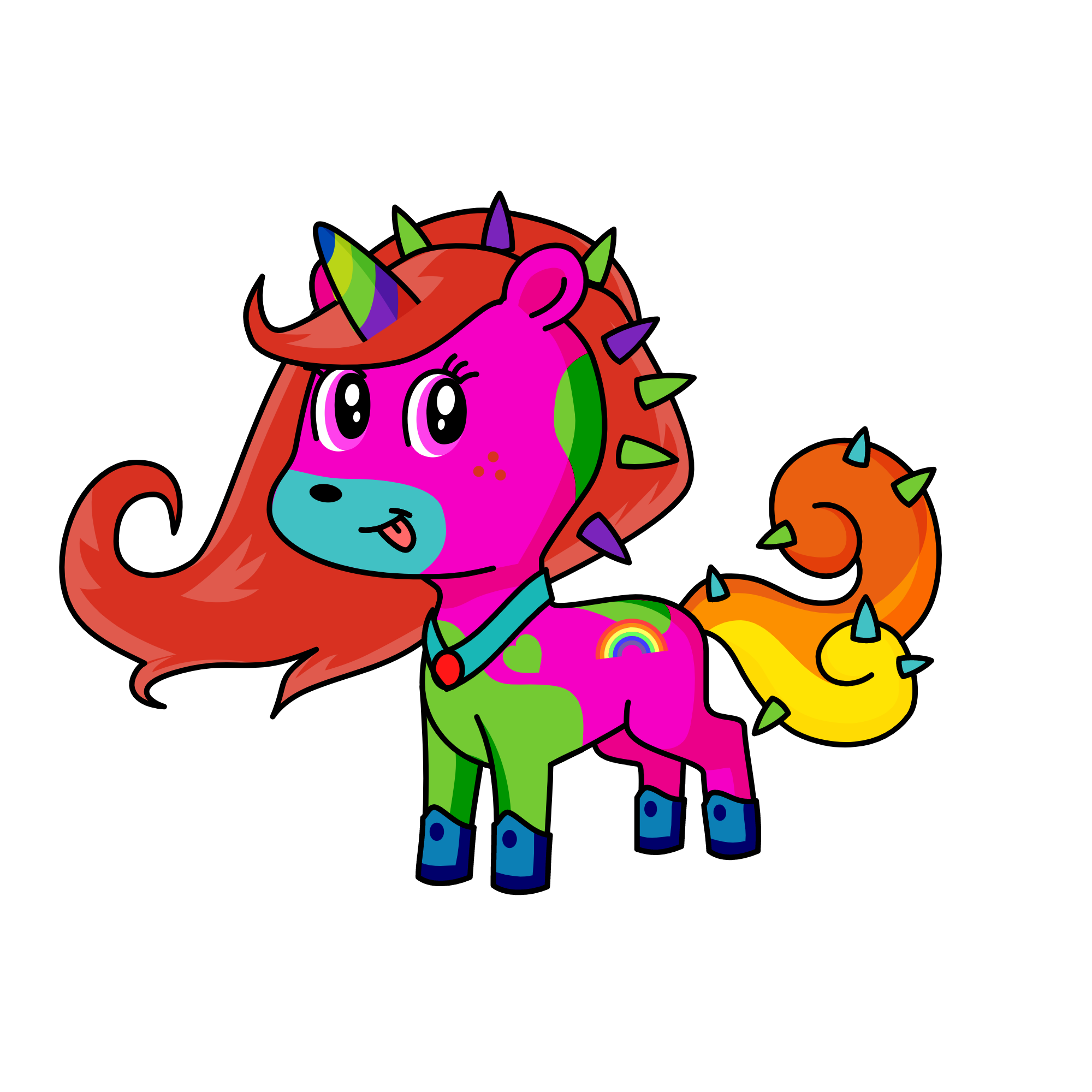 Rainbow, the unicorn