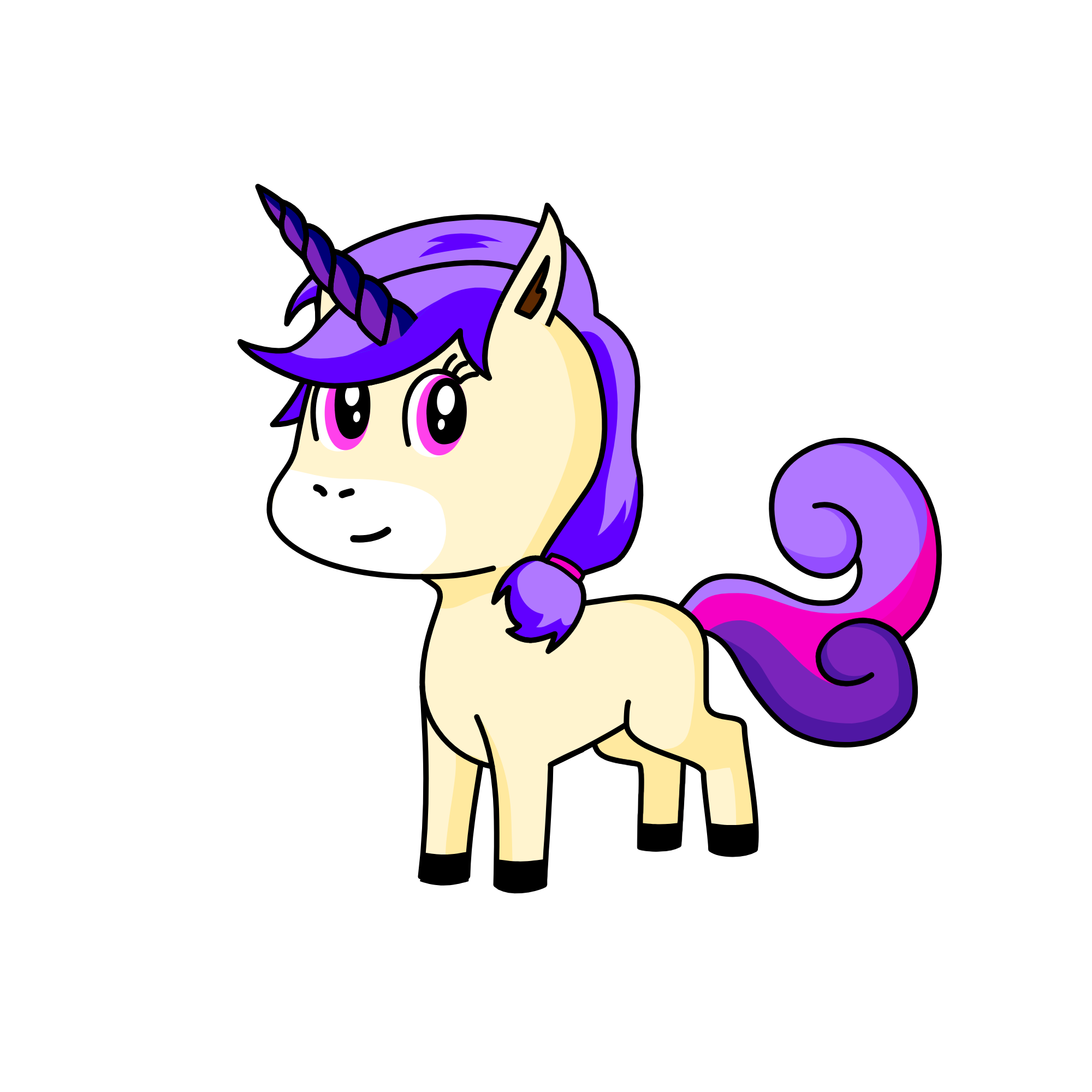 purple dash, the unicorn