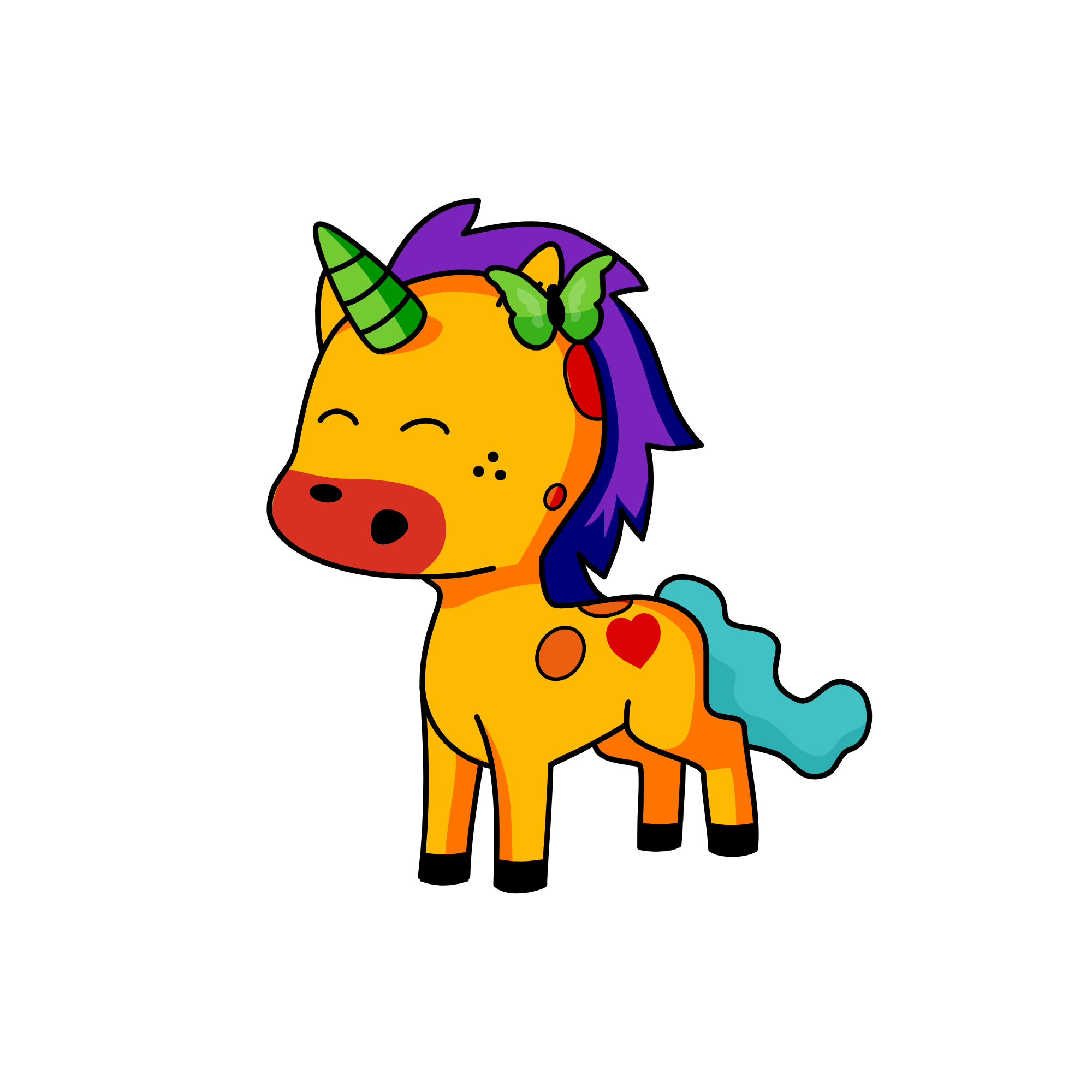 angle, the unicorn