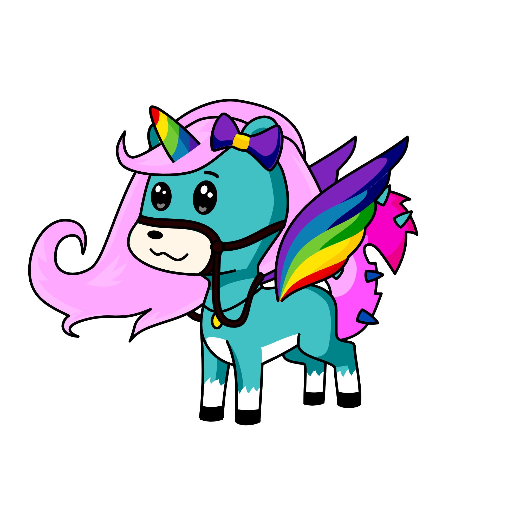 Rainbow kitty, the unicorn