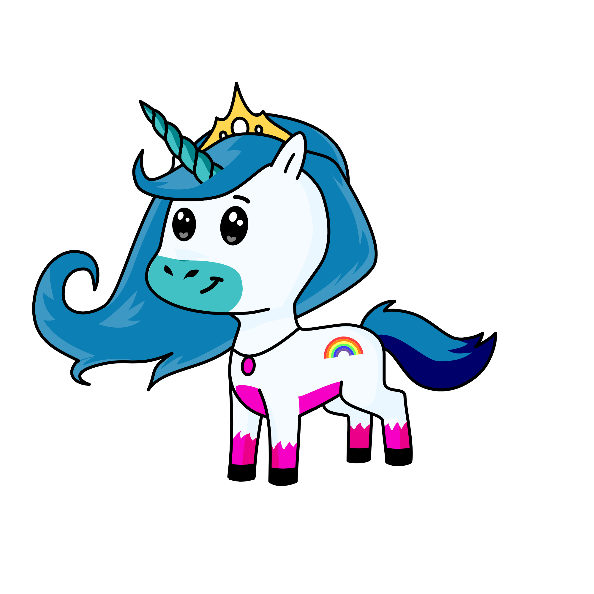 rainbow unicorn, the unicorn