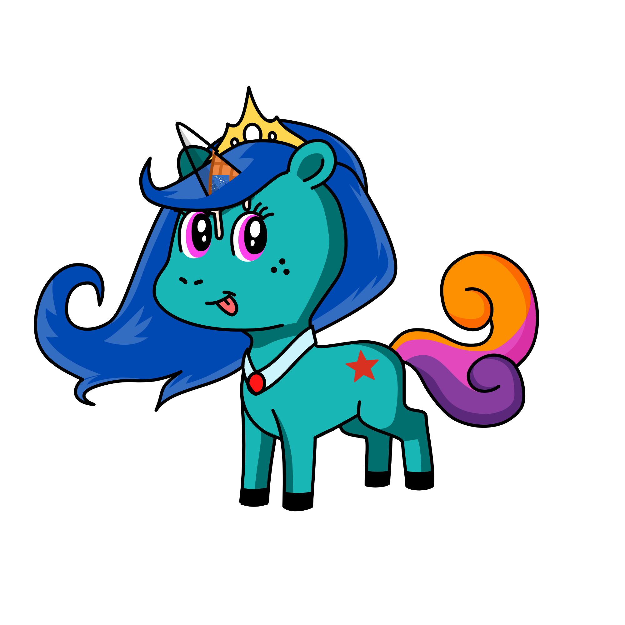 Blue, the unicorn