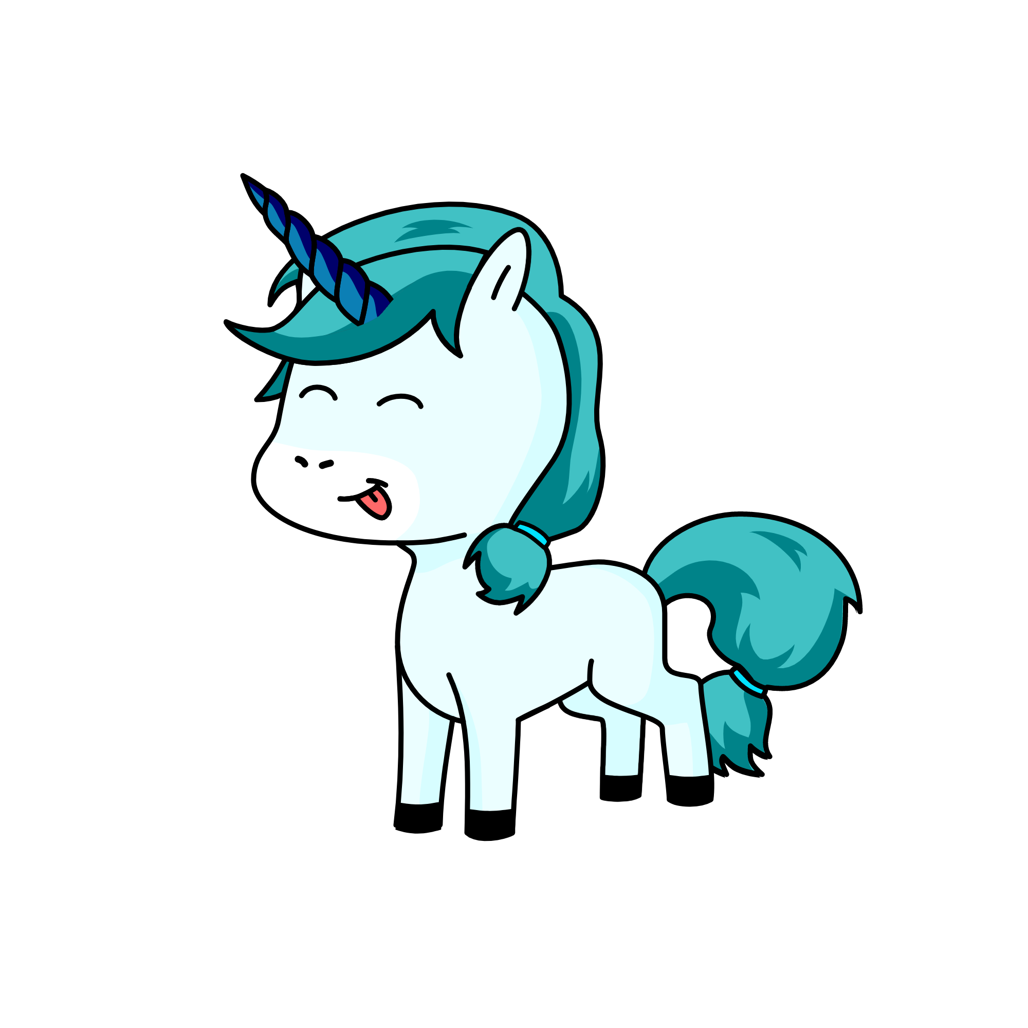 blue, the unicorn