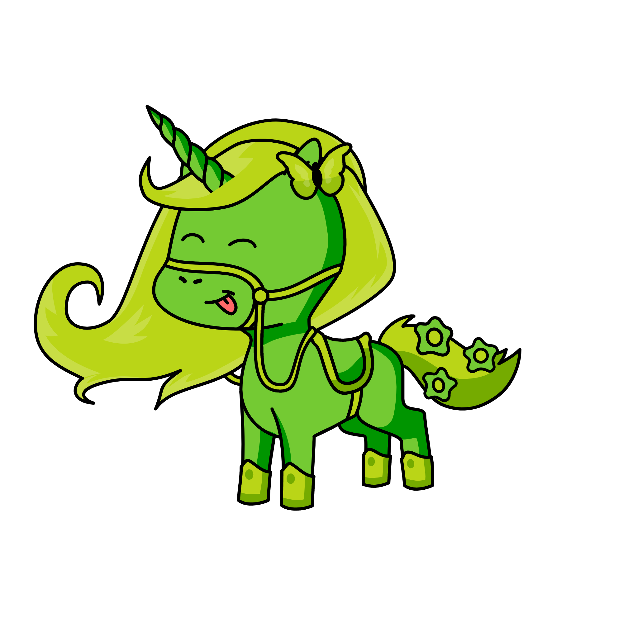 greenie, the unicorn