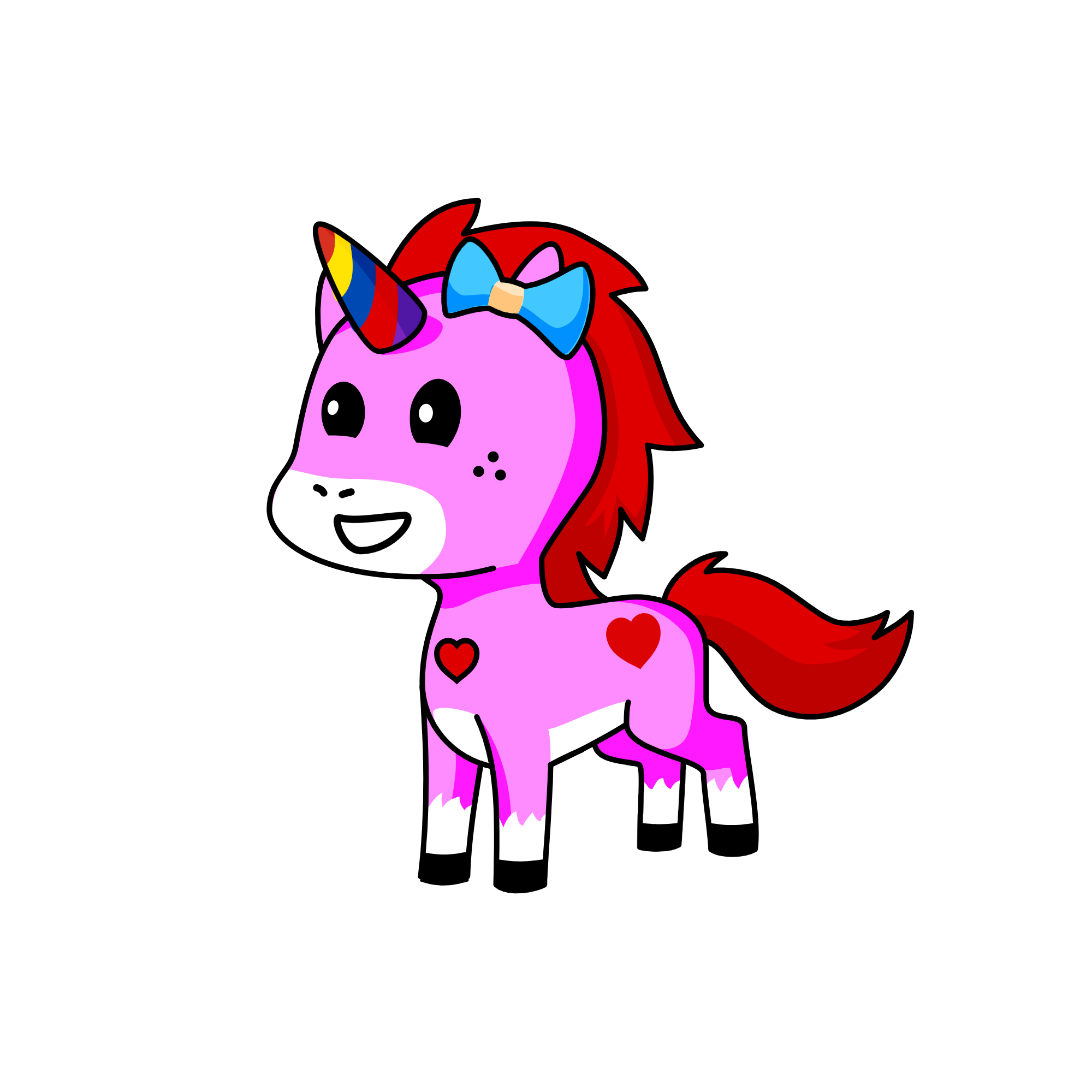 Sparkly, the unicorn
