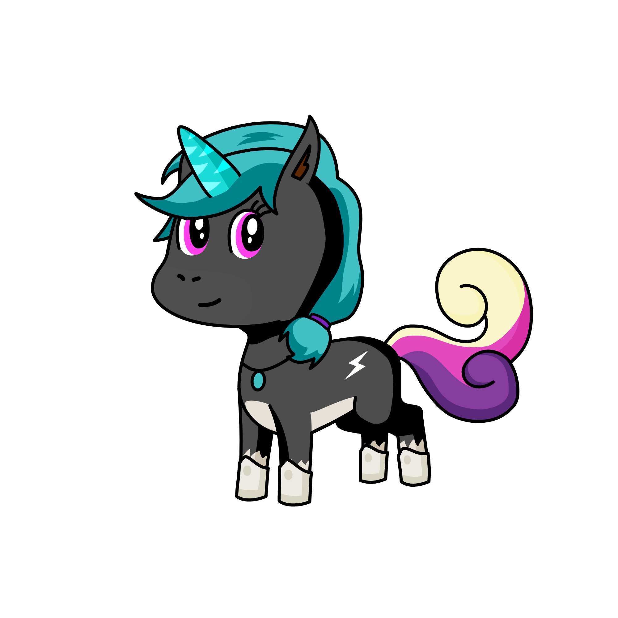 Rainbow, the unicorn