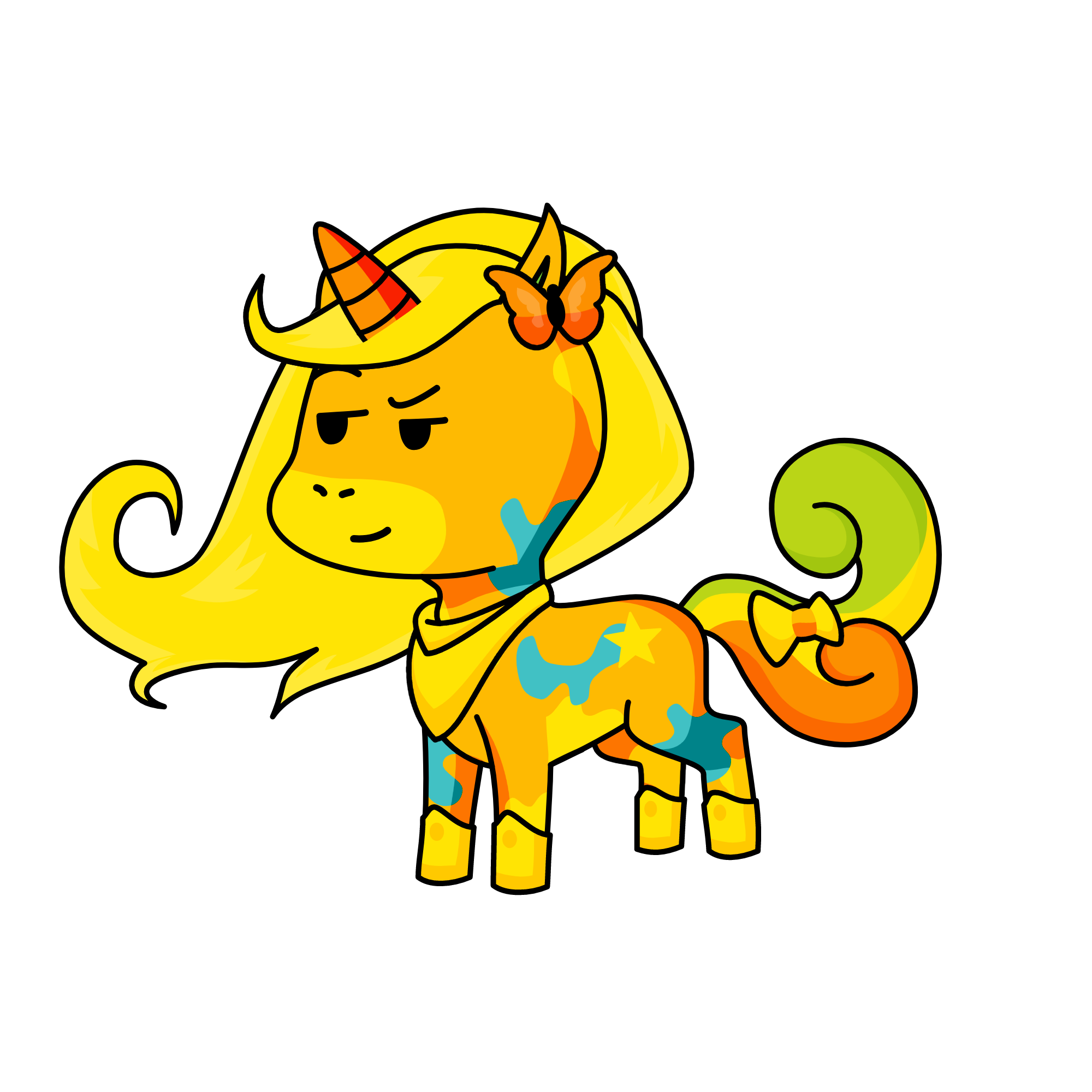 gold, the unicorn