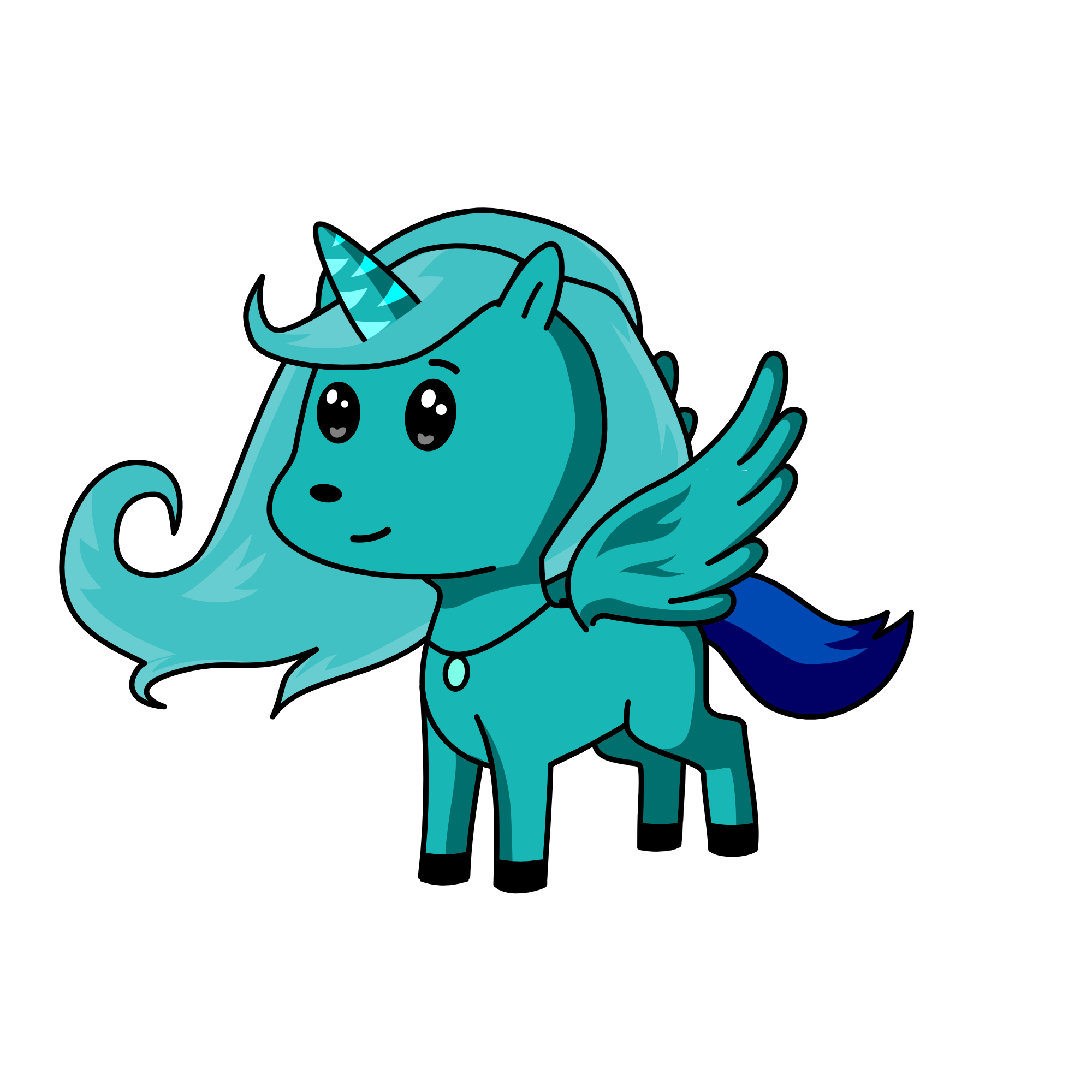 Princess snow, the unicorn