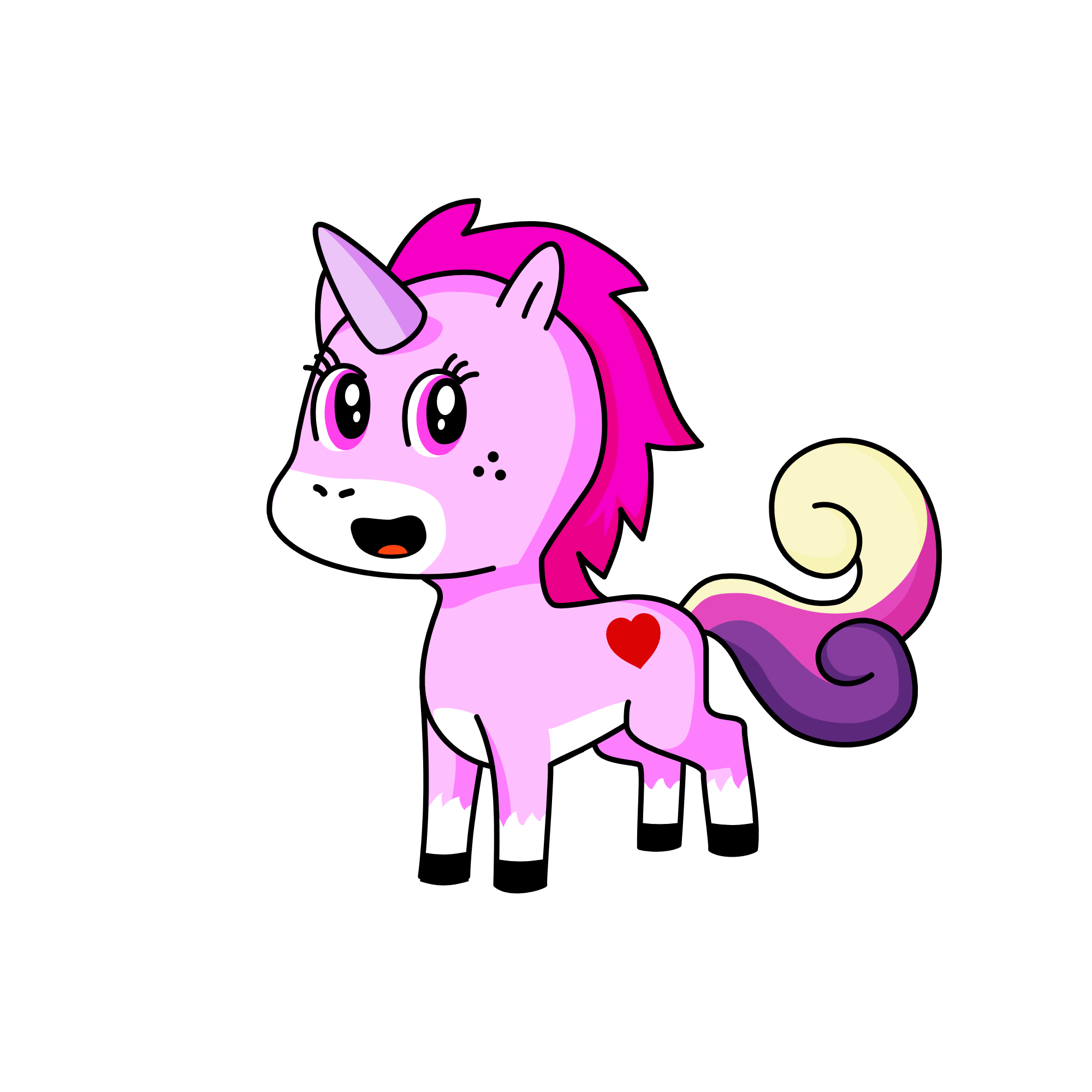 Rosa lily, the unicorn
