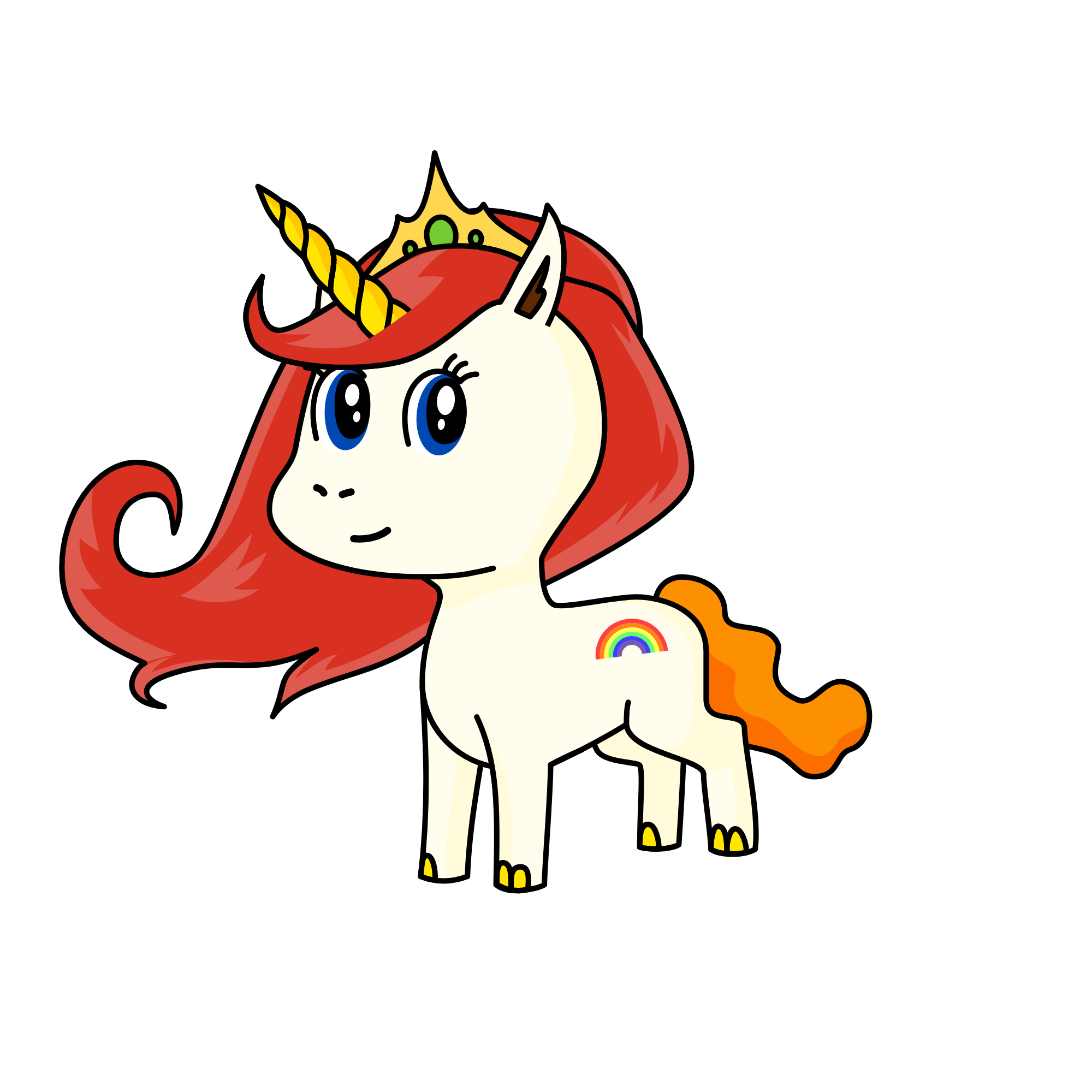 Rainbow, the unicorn