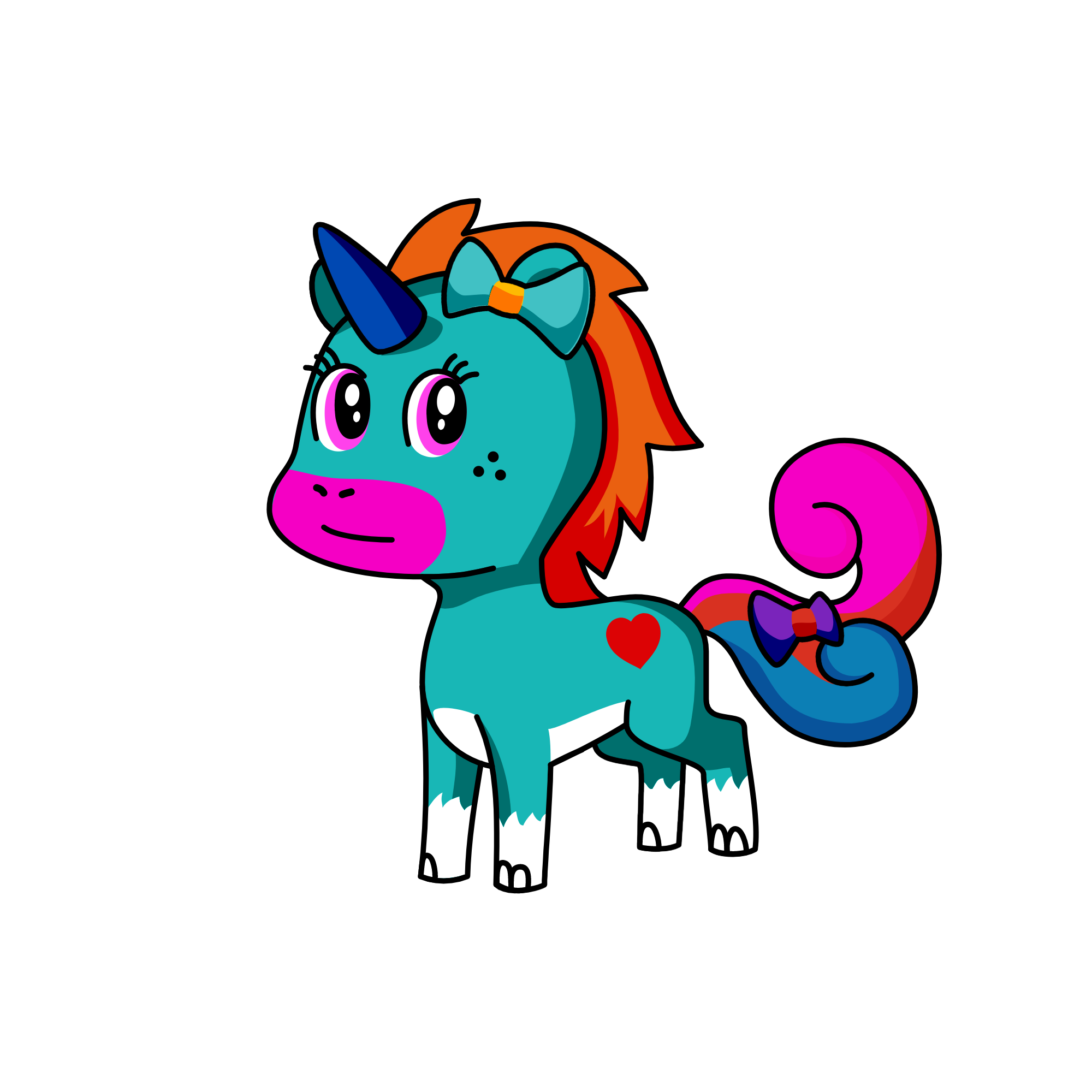 cute, the unicorn