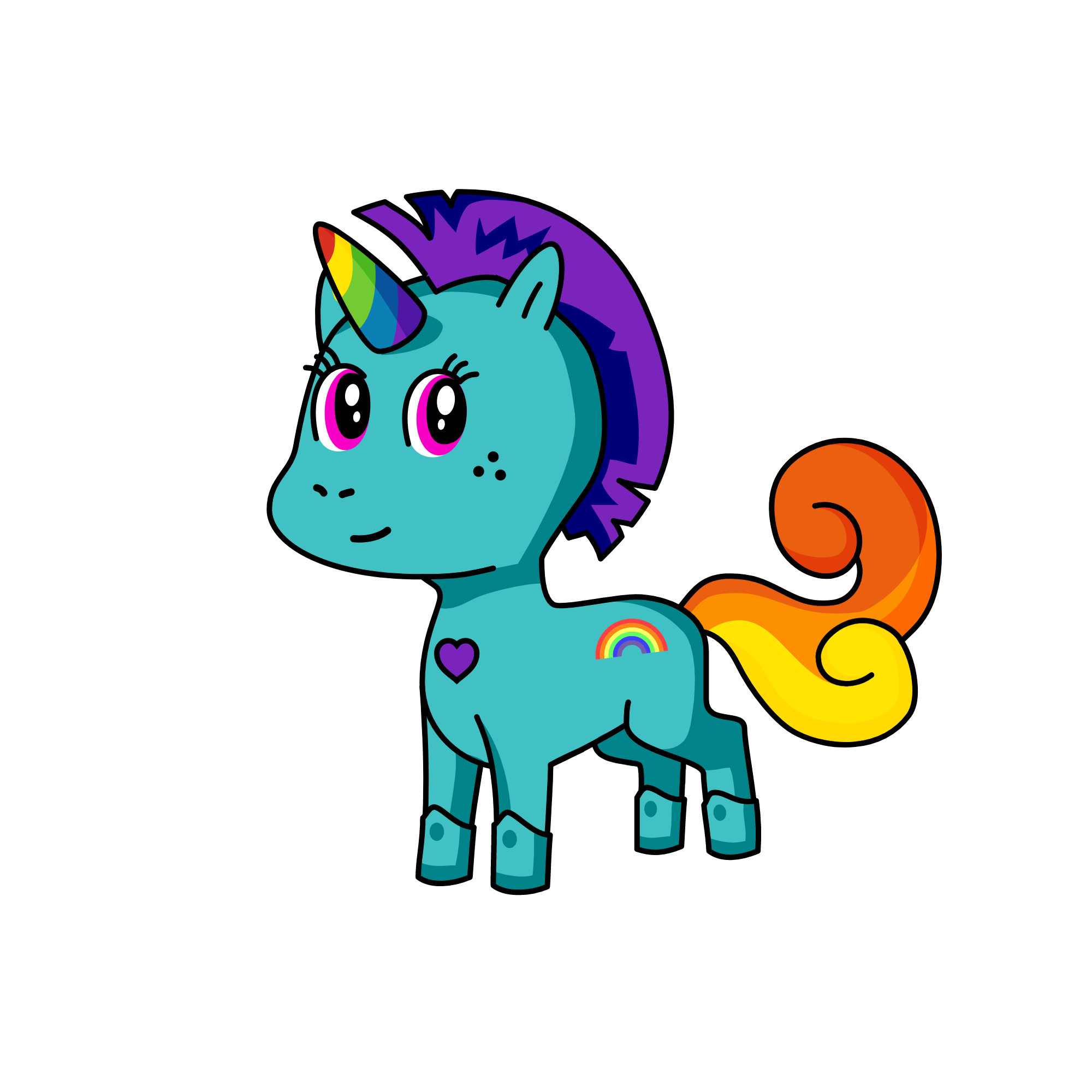 rainbow dash, the unicorn