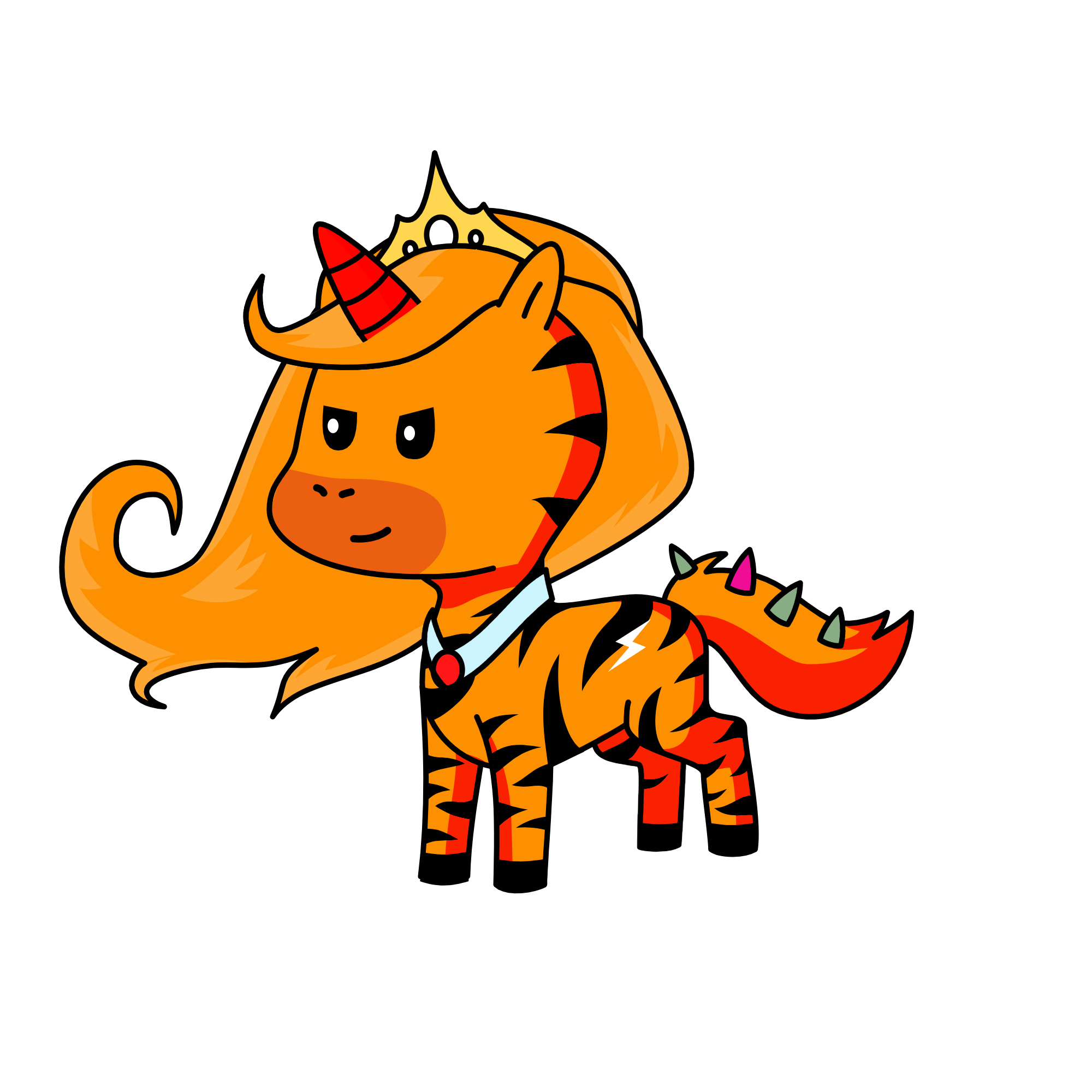 The Tiger Queen, the unicorn