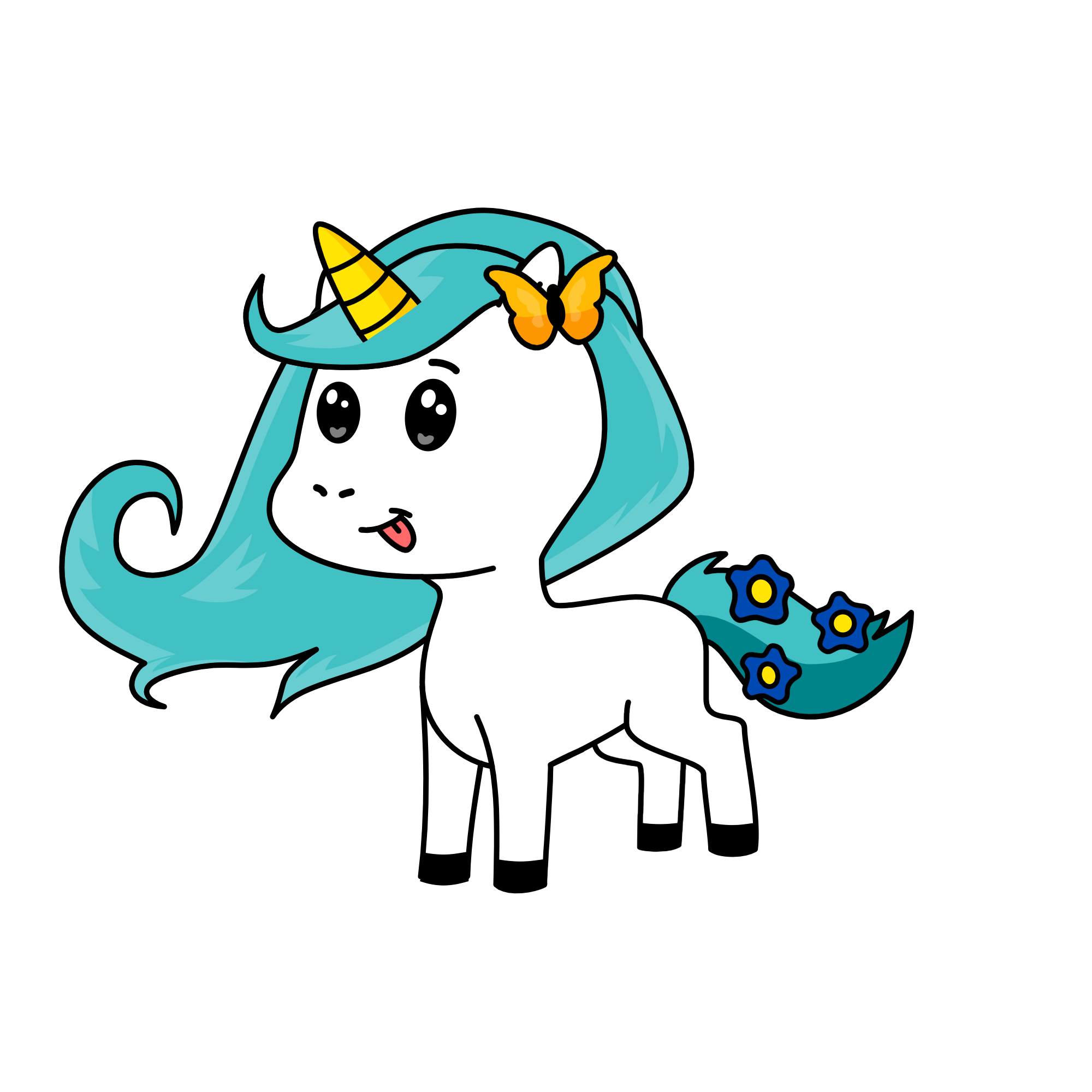Cloudy, the unicorn