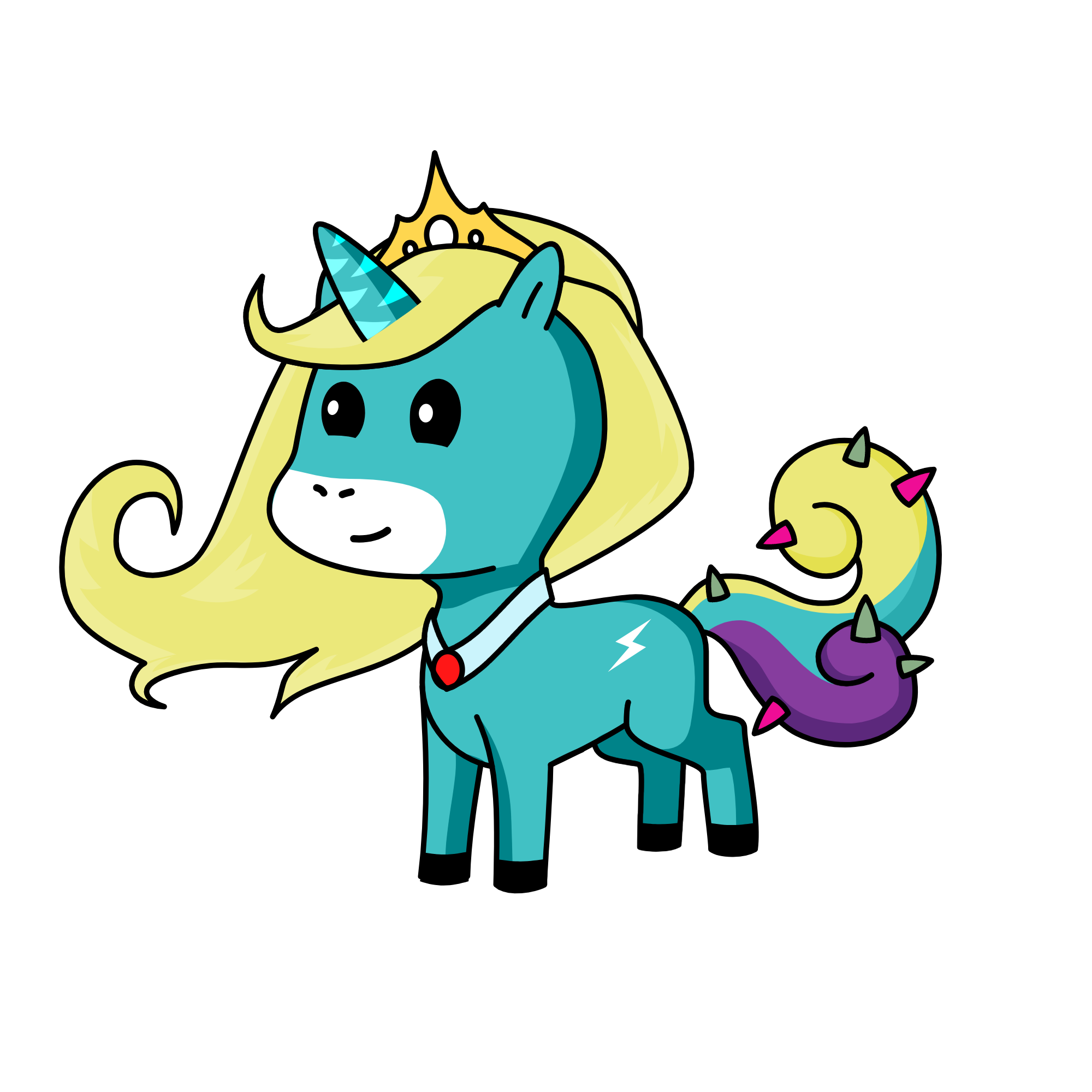 Queen Elsa, the unicorn
