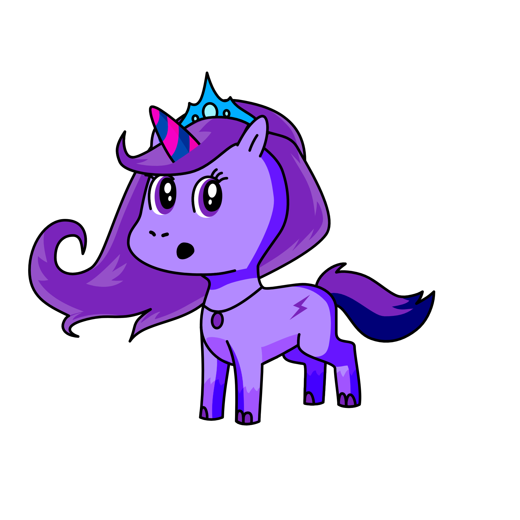 Purple, the unicorn