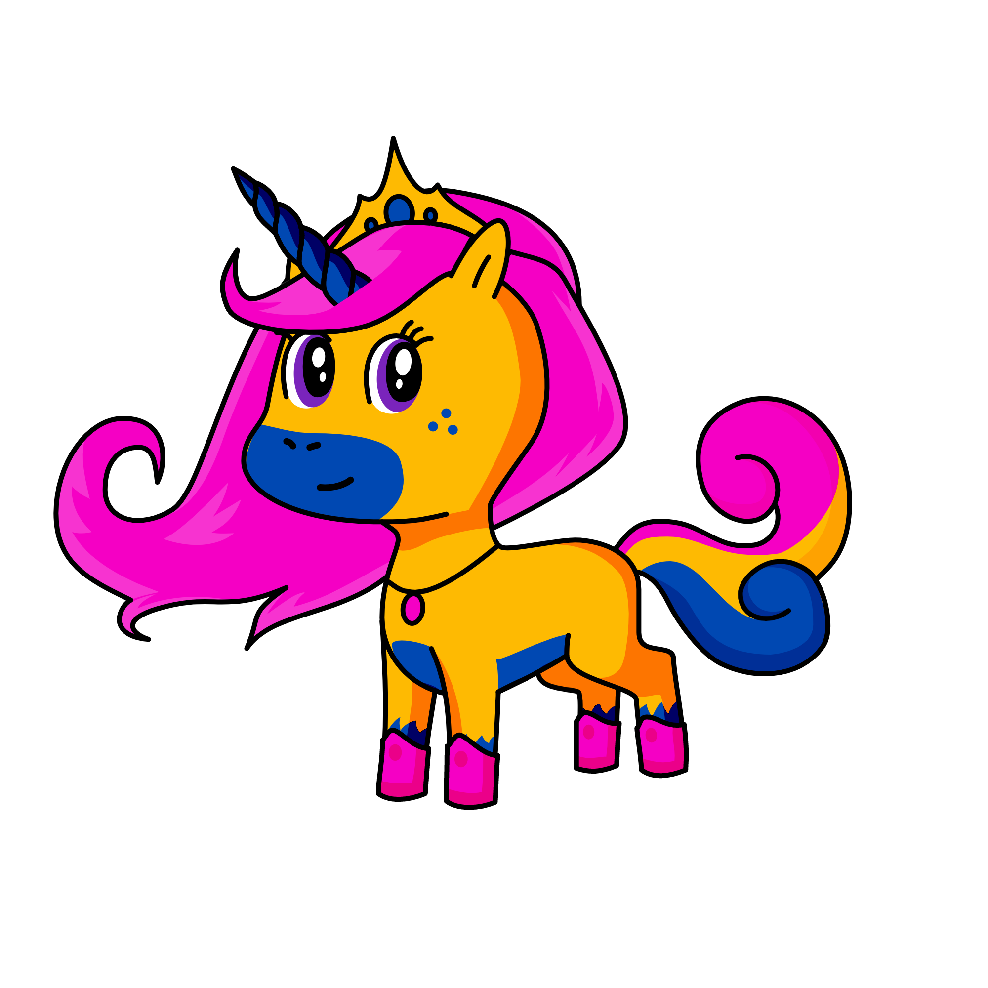 sunset, the unicorn