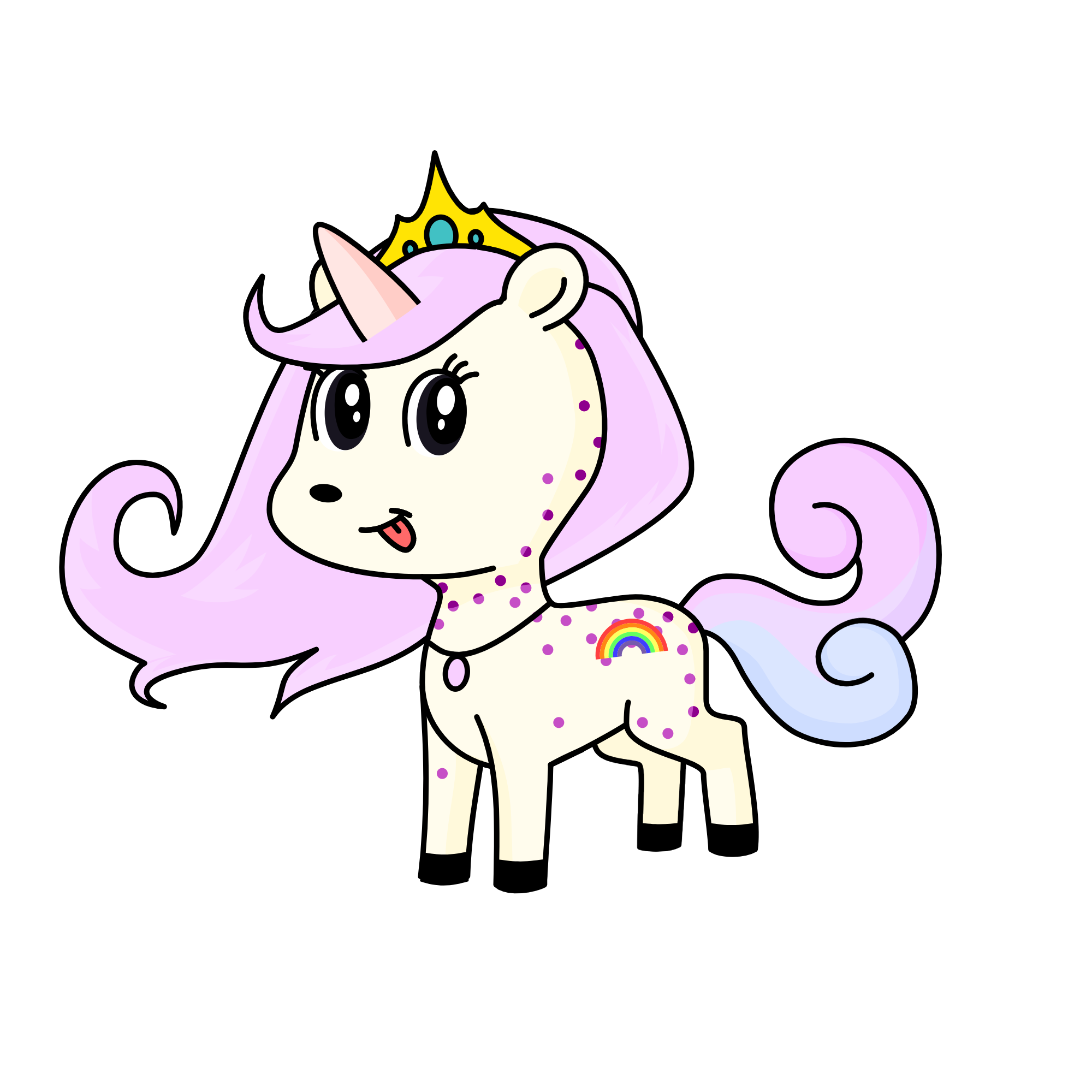 Pearl Golden cloud, the unicorn