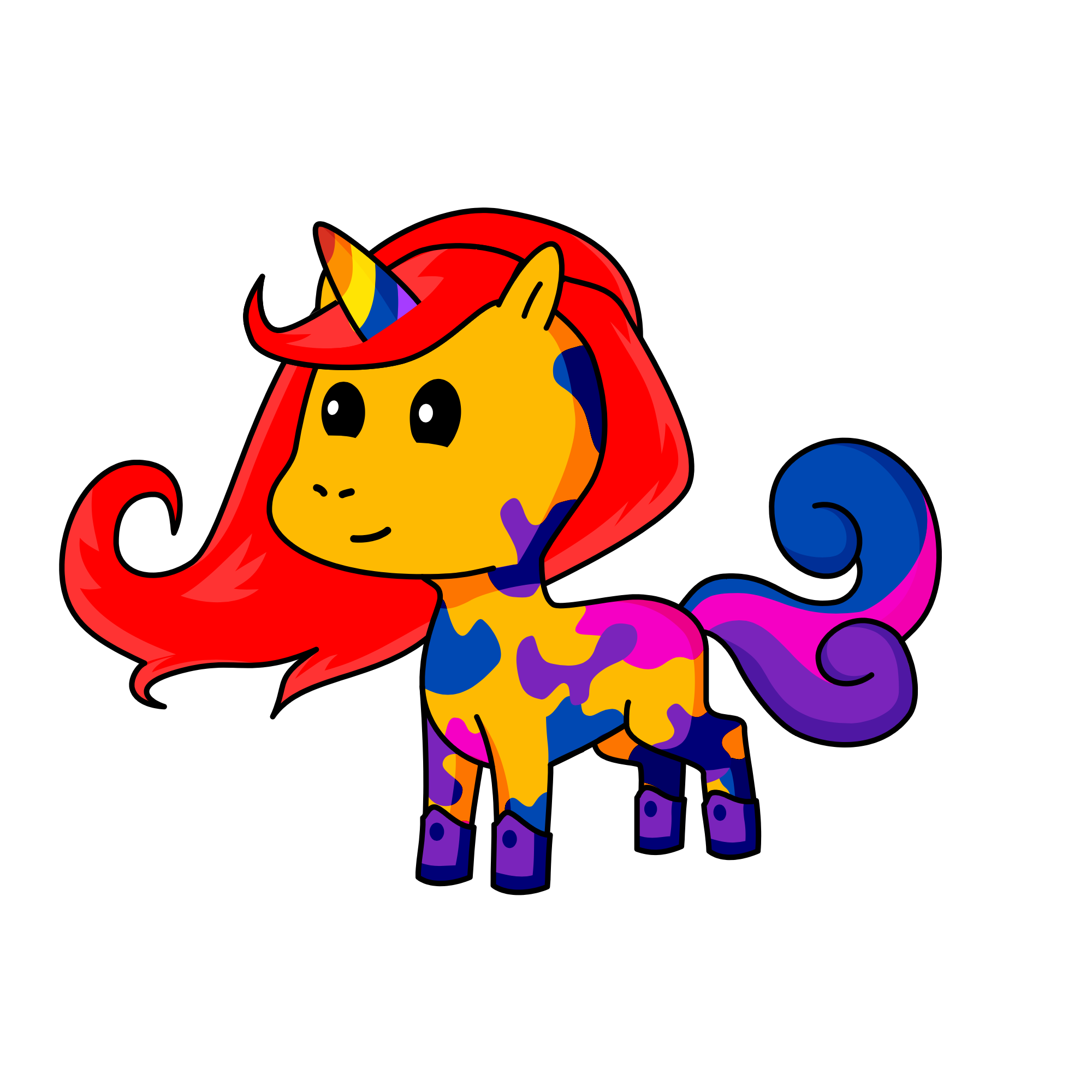 Rainbow , the unicorn
