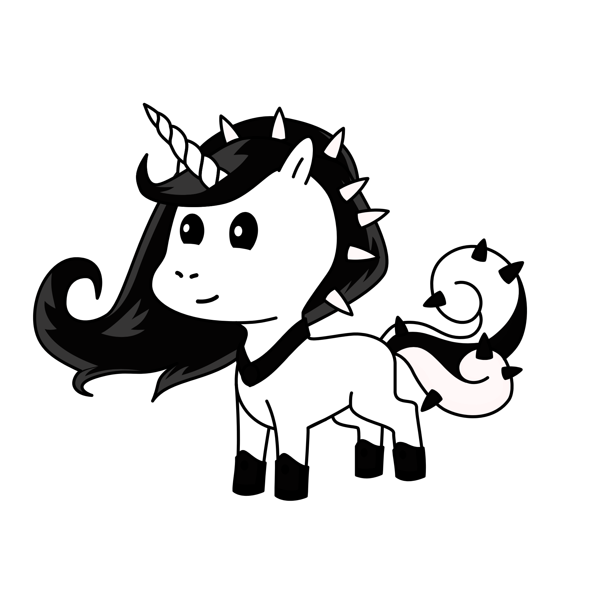 .Opposite., the unicorn
