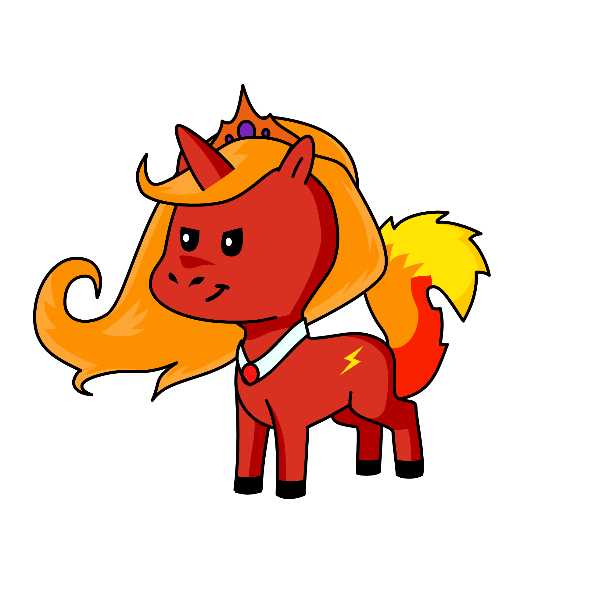 Fire Queen, the unicorn