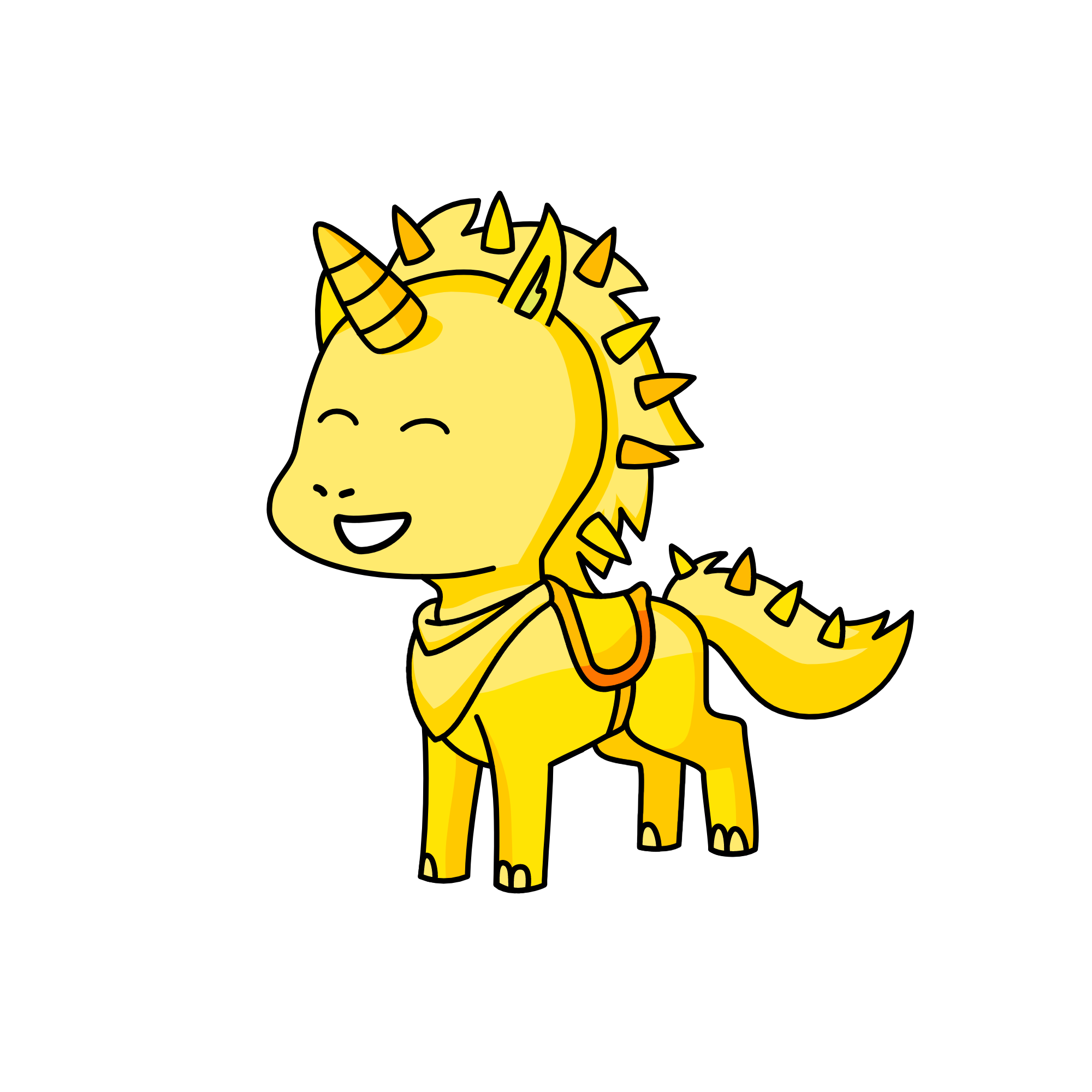 Yellow, the unicorn