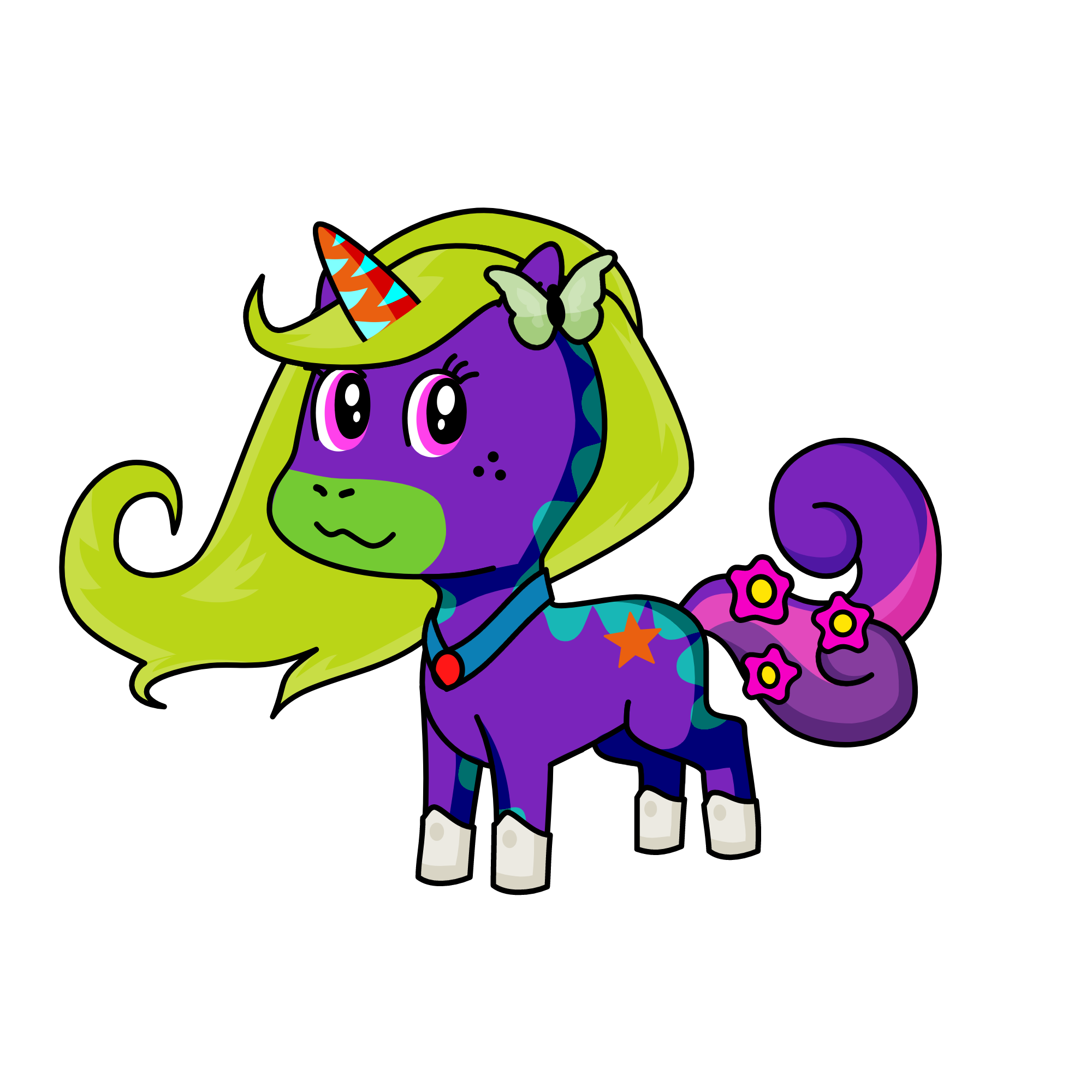 pastel princess, the unicorn