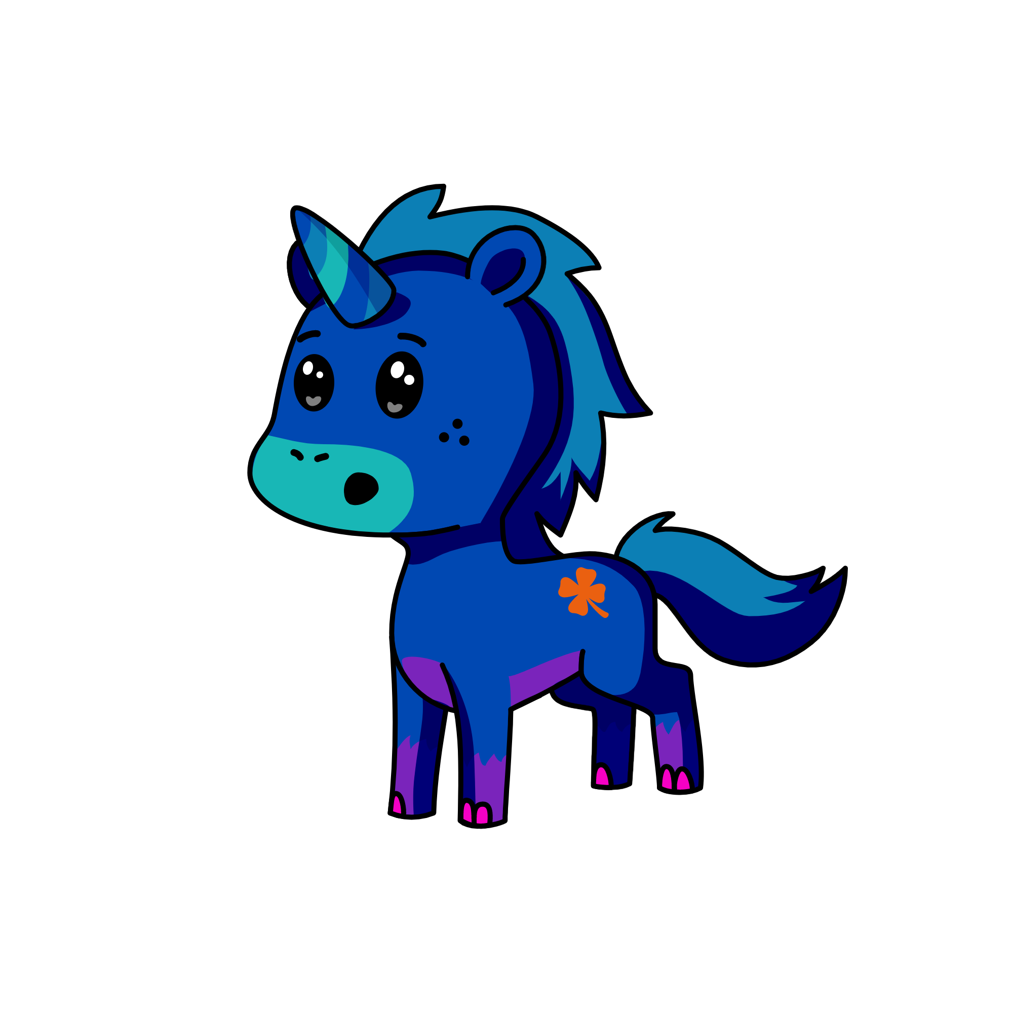 Mr. blue, the unicorn