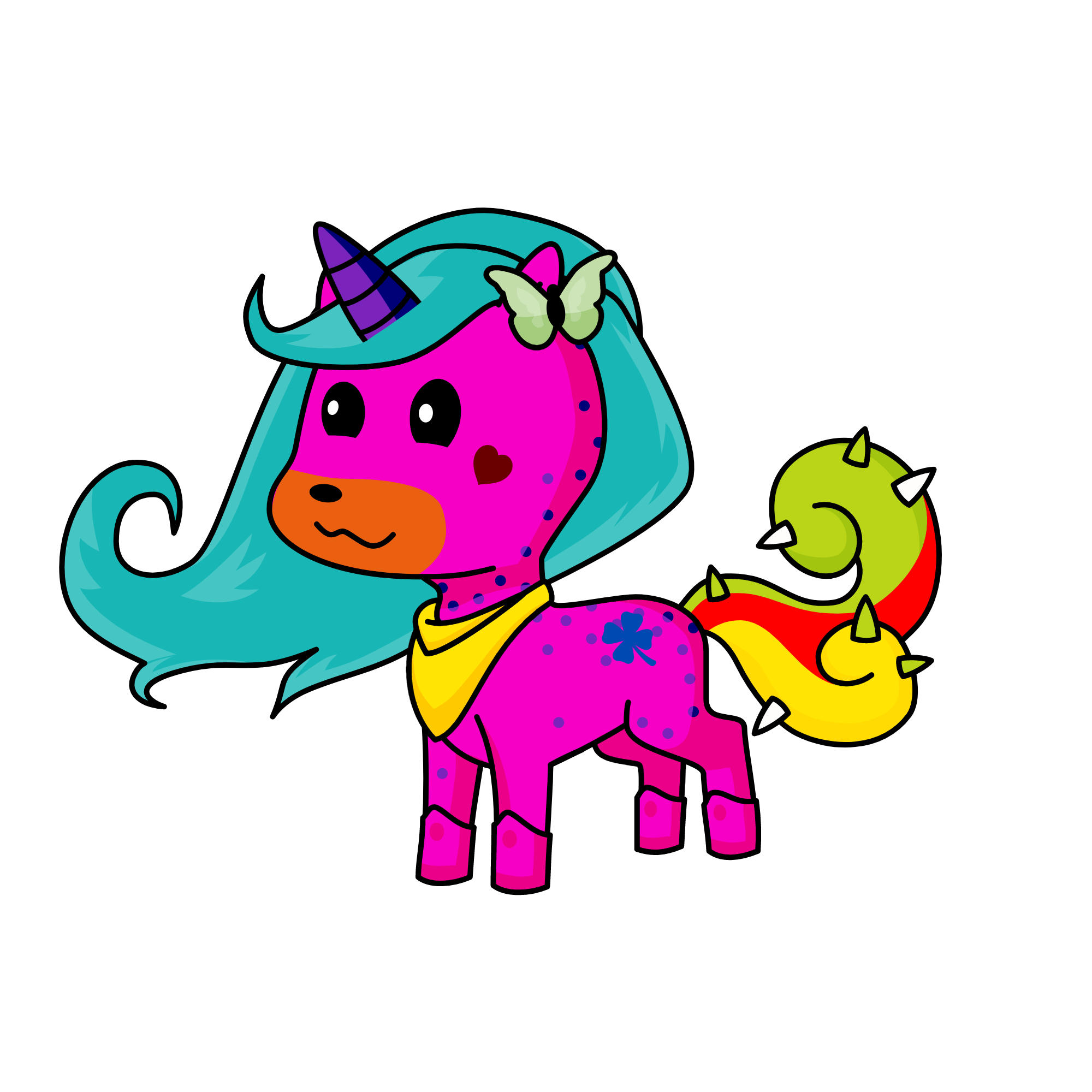 Rainbow Night Moon, the unicorn