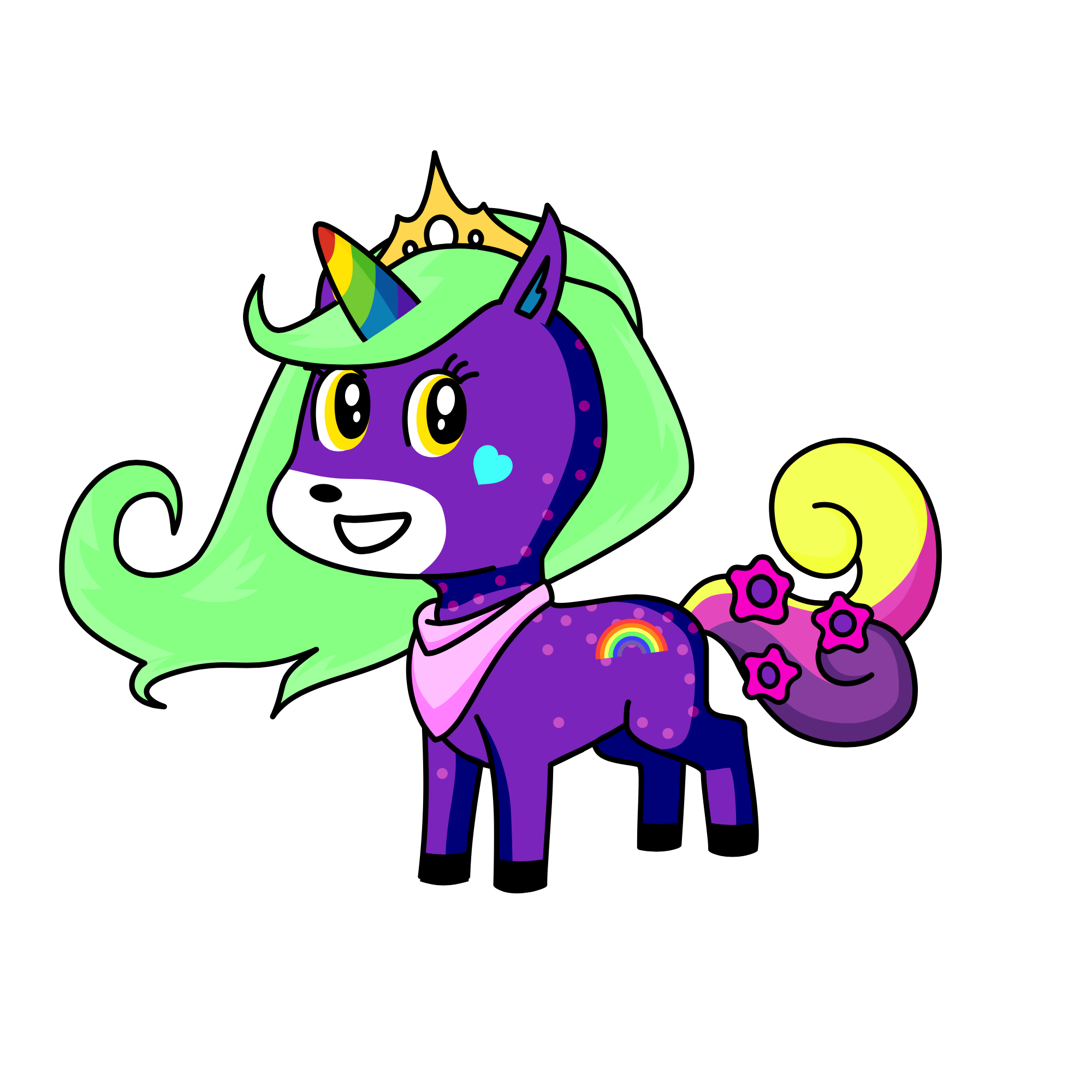dancing candy rein, the unicorn