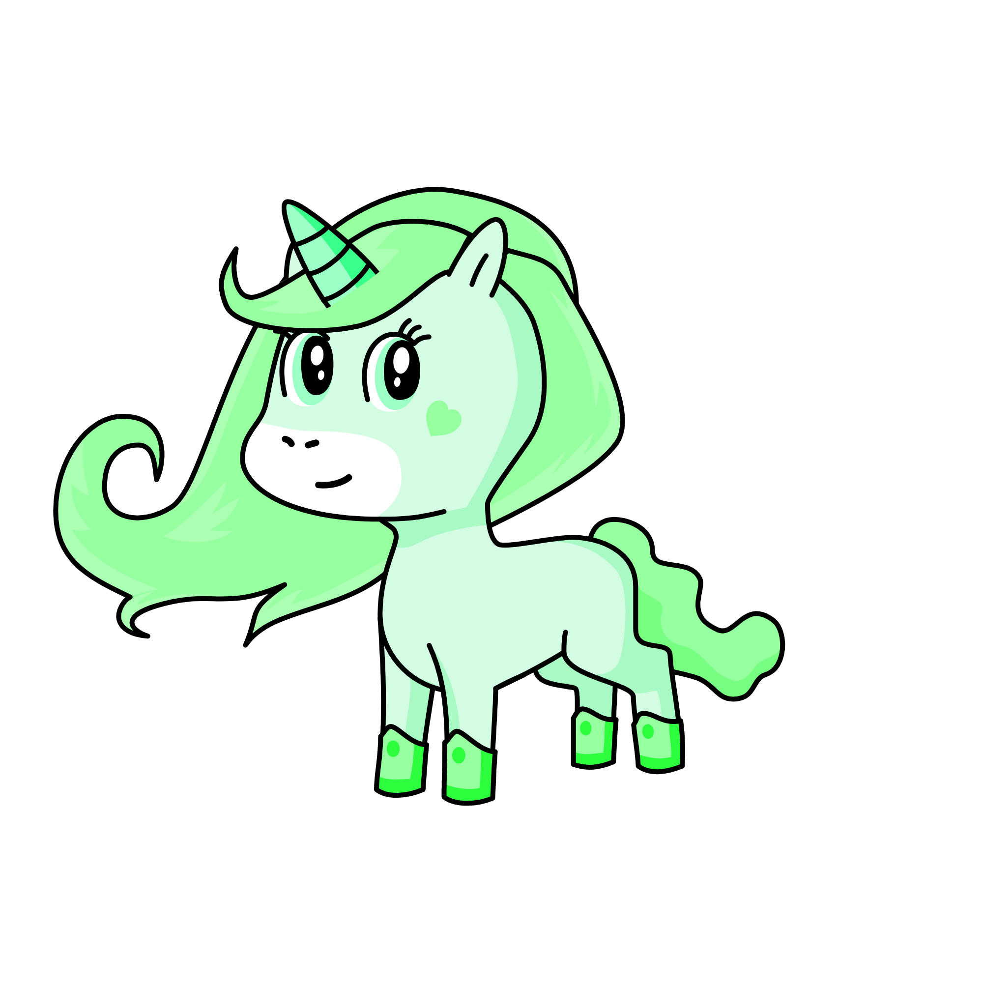 Princess Mint, the unicorn