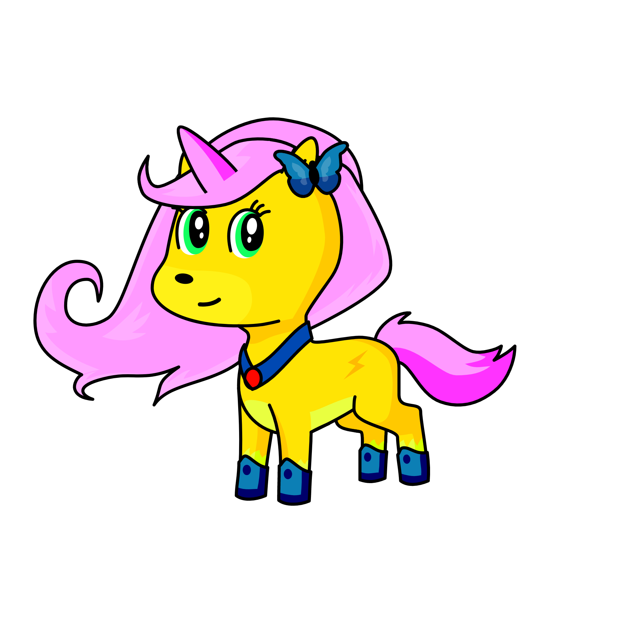 Fluttershy, the unicorn