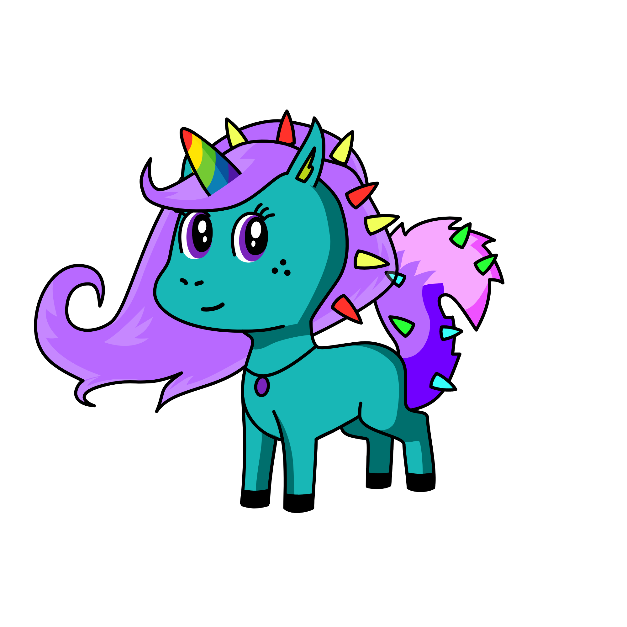 Rainbow, the unicorn