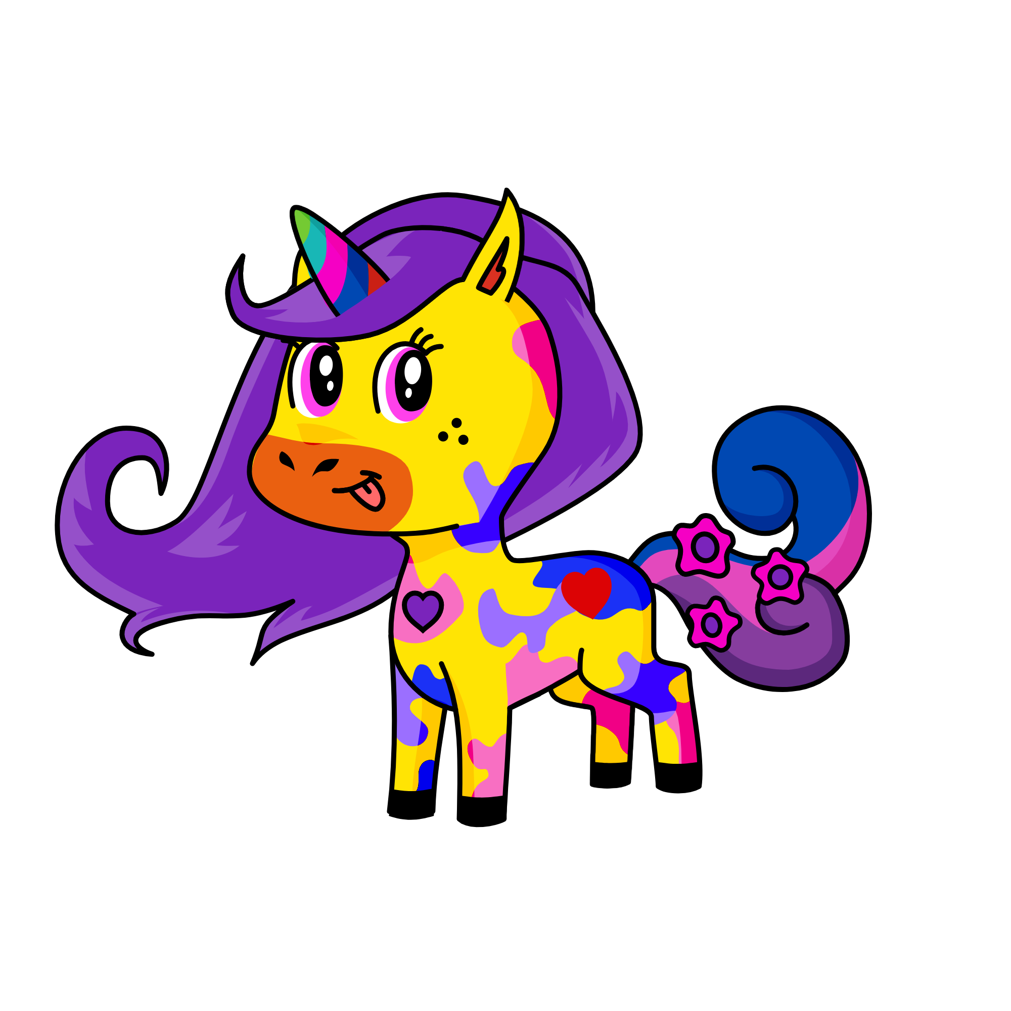 Rainbow, the unicorn