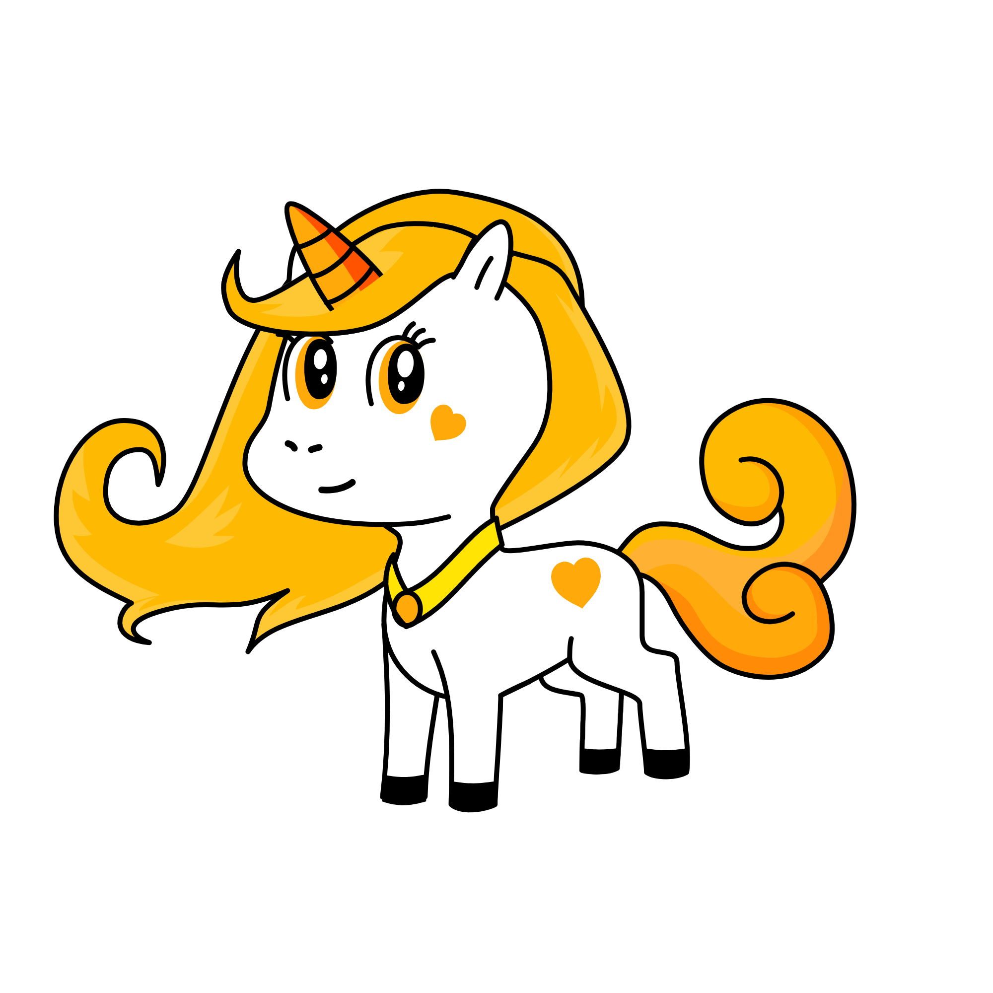 gold, the unicorn