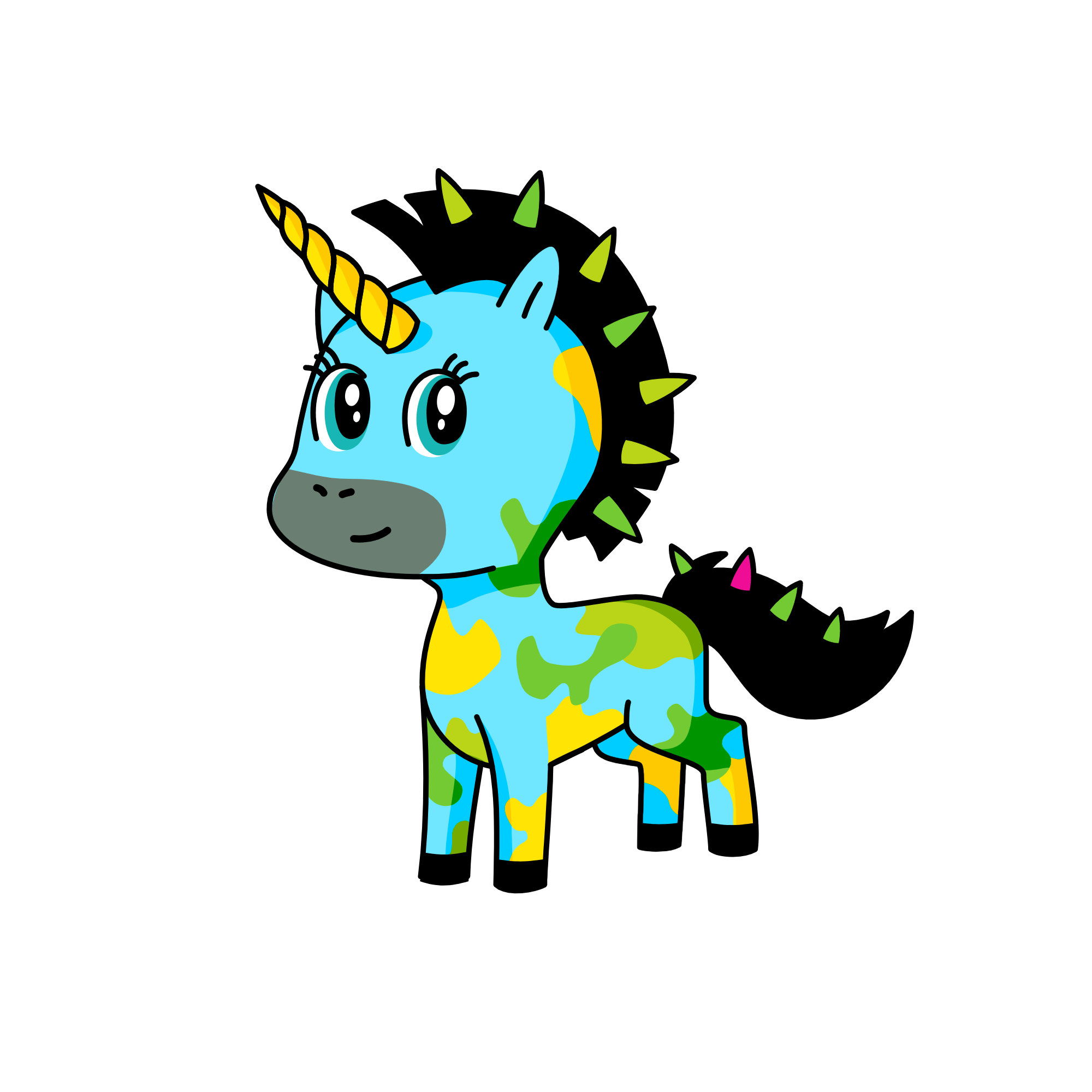 camouflage rager , the unicorn