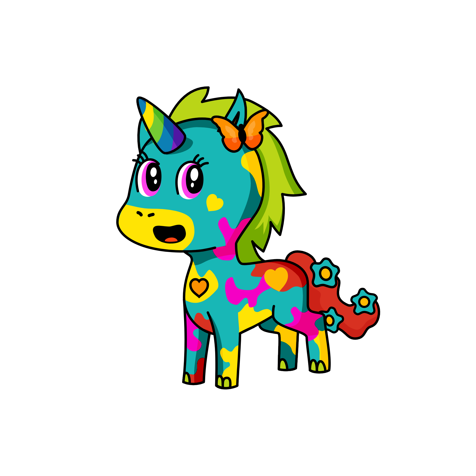 cutey cute, the unicorn