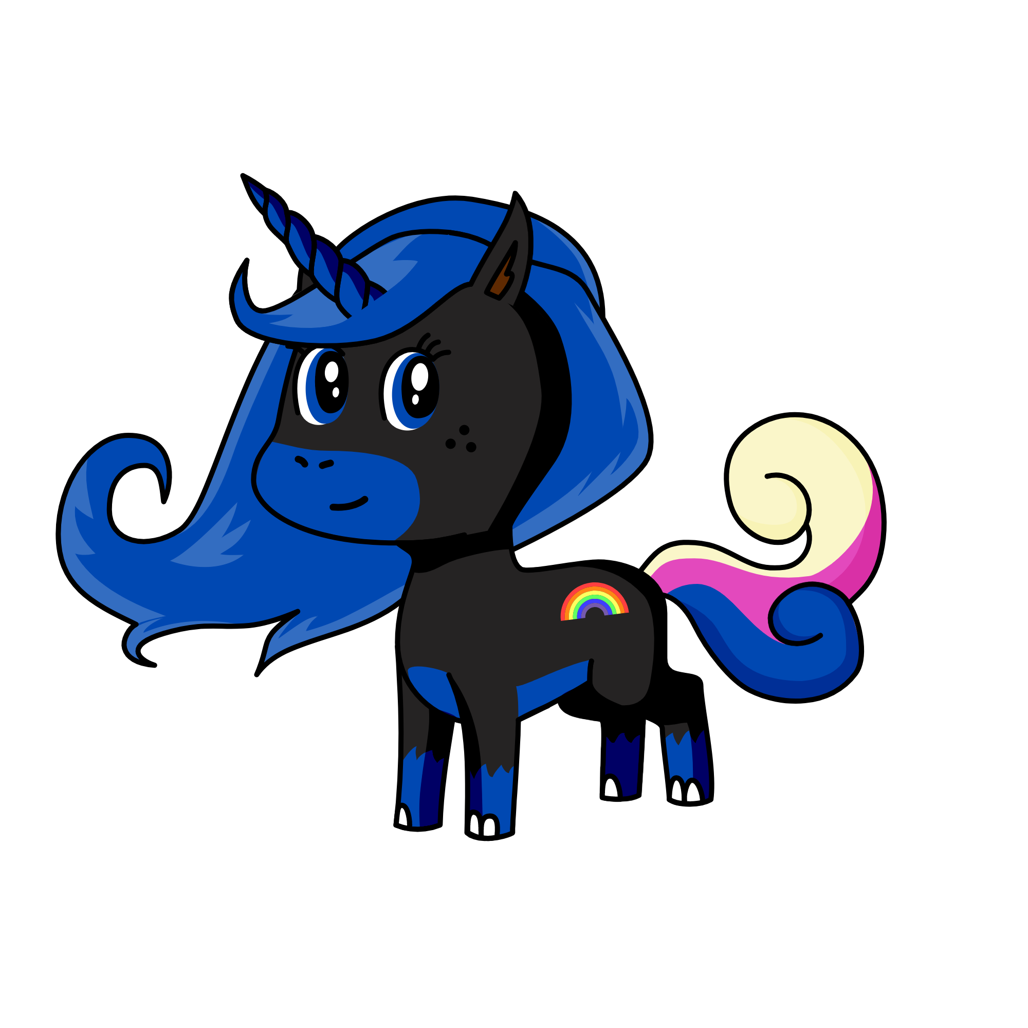 Blueberry, the unicorn