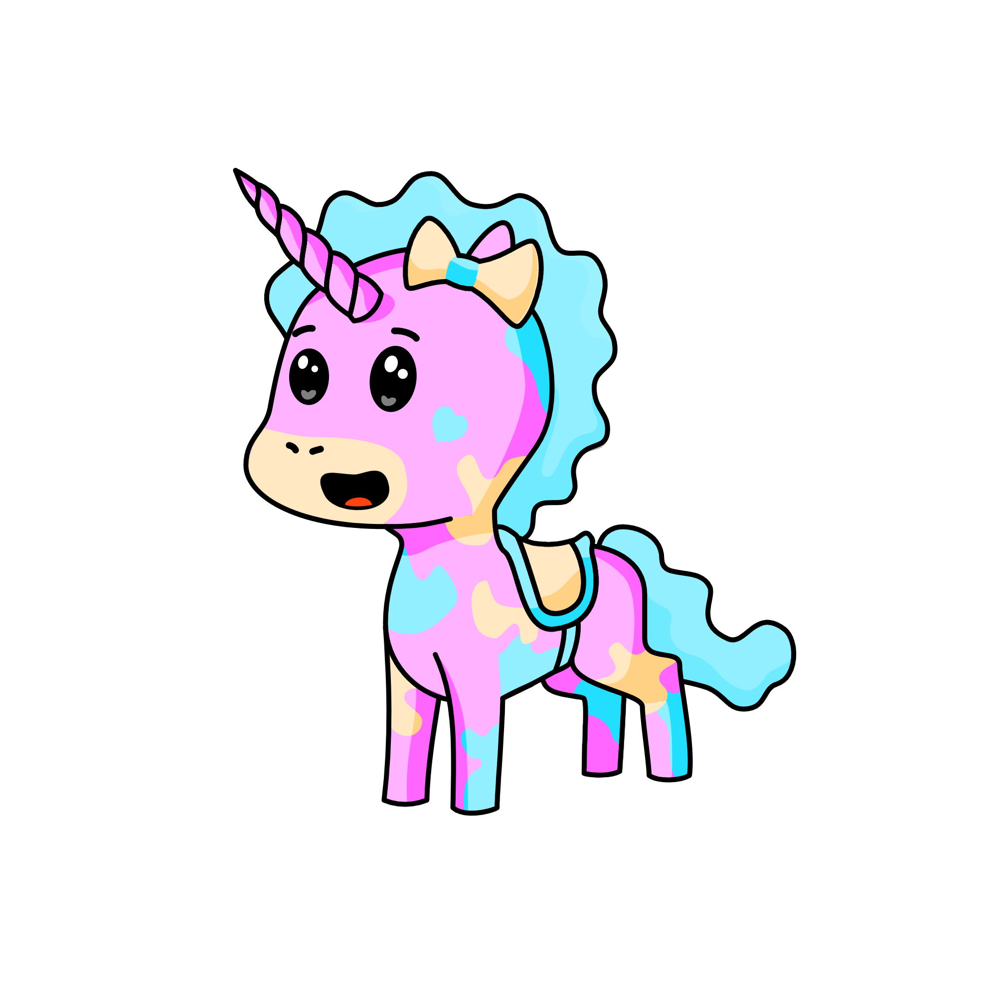 Cotton + Candy = Cotton Candy, the unicorn