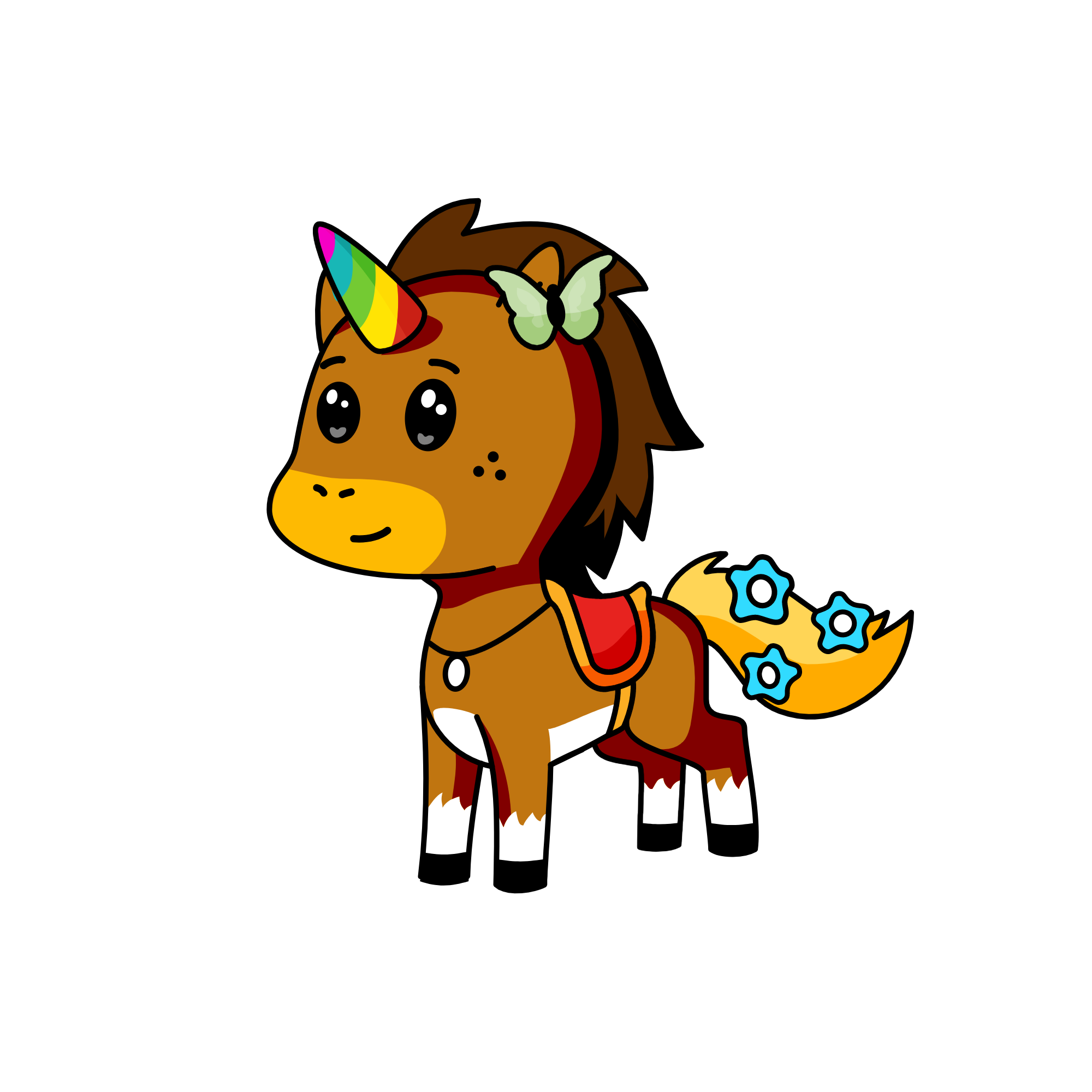Choc loves the desert, the unicorn