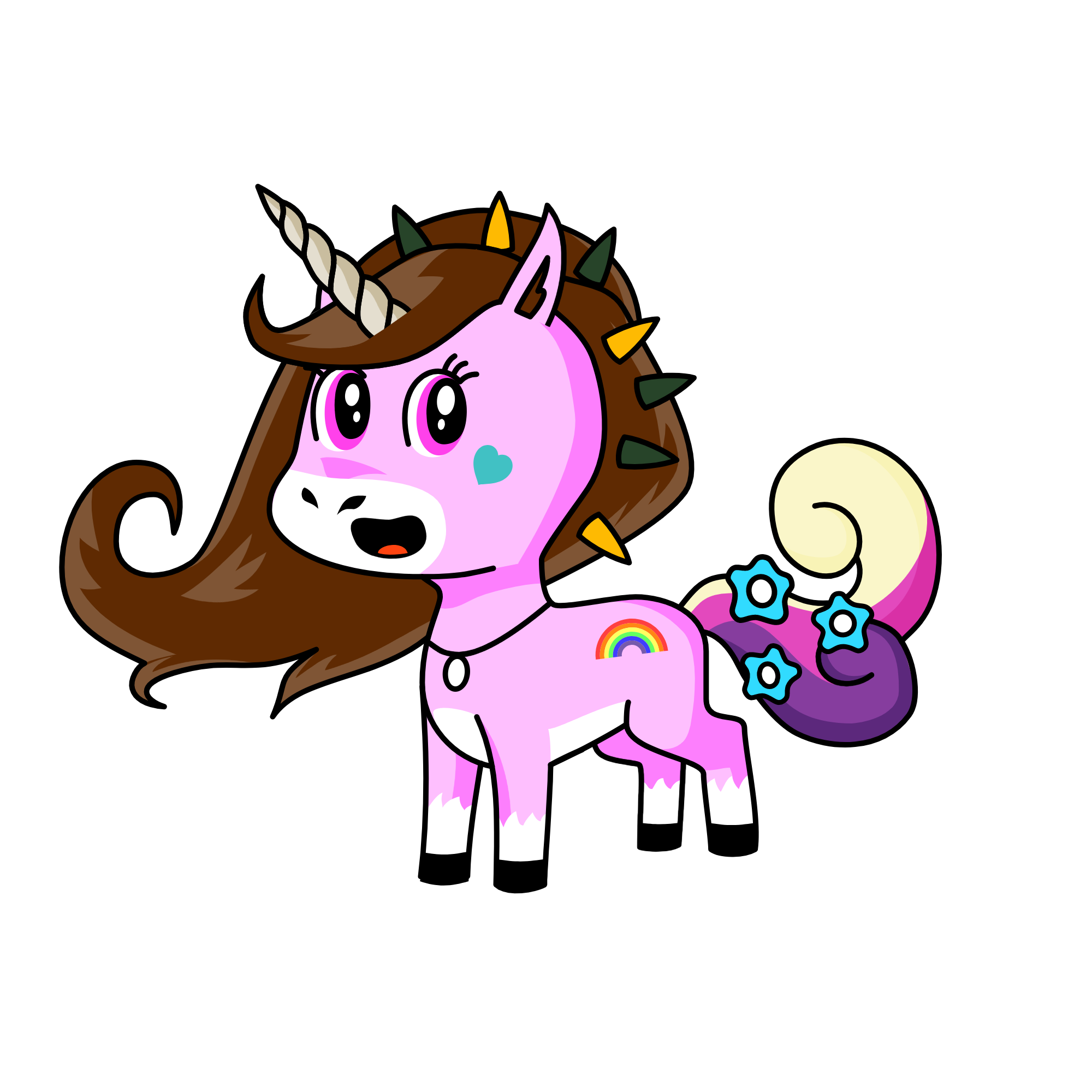 rainbow cute, the unicorn