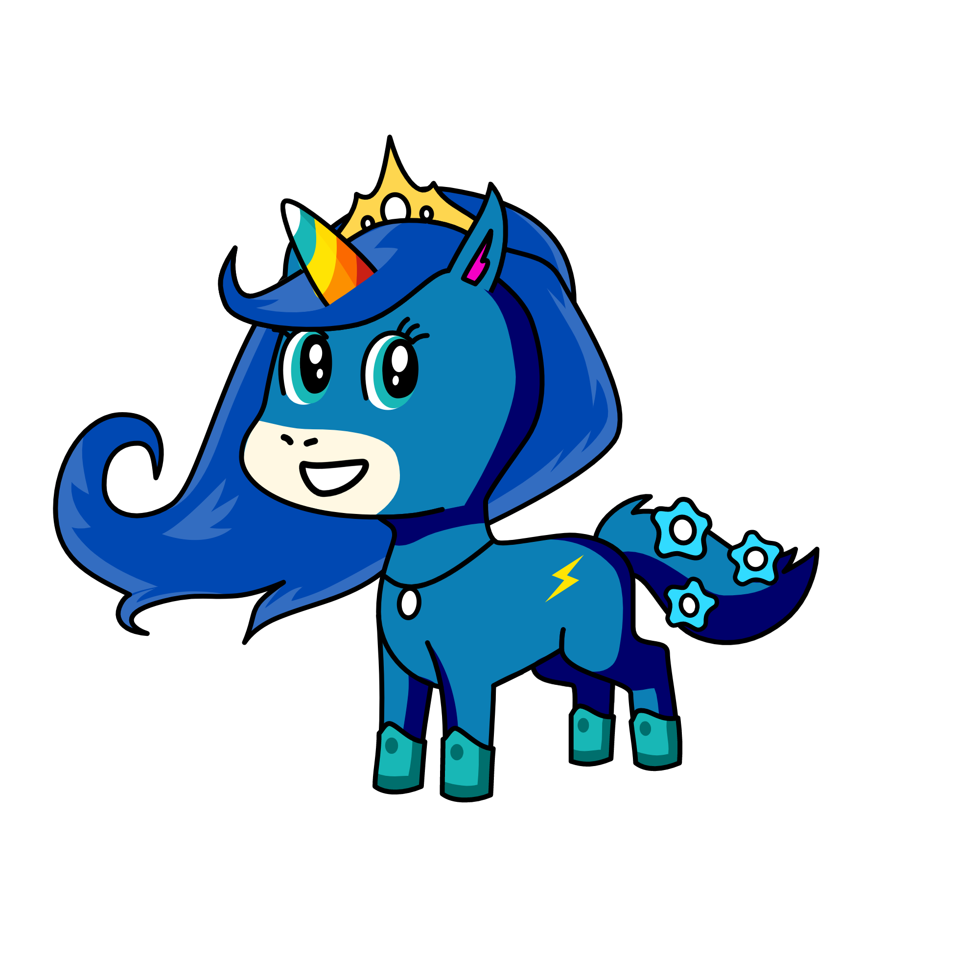 rainbow dash, the unicorn