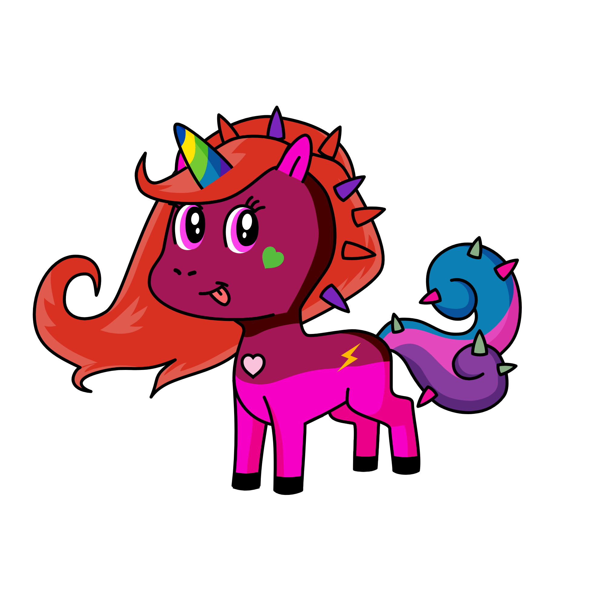 rainbow blast, the unicorn