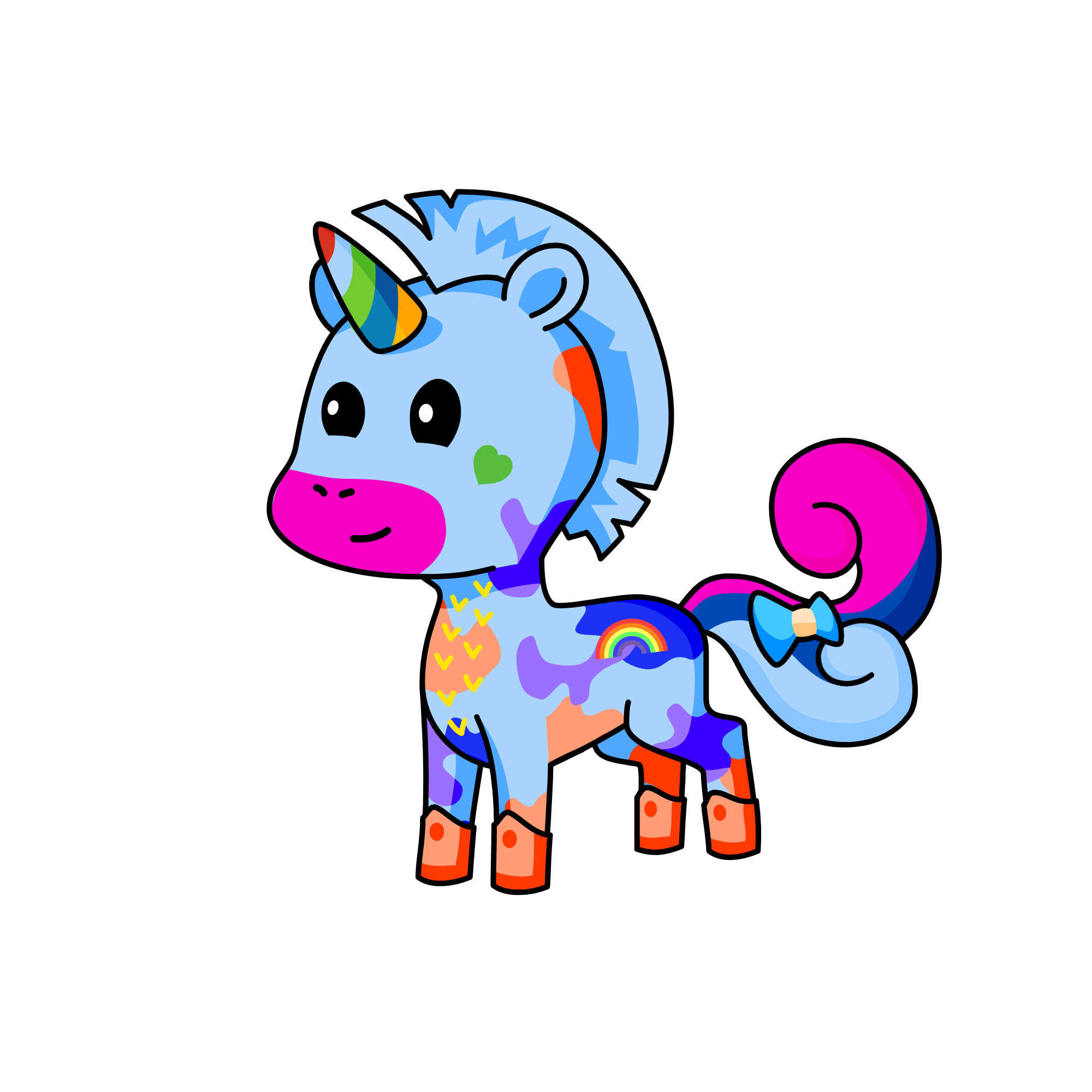 rainbow spalks, the unicorn