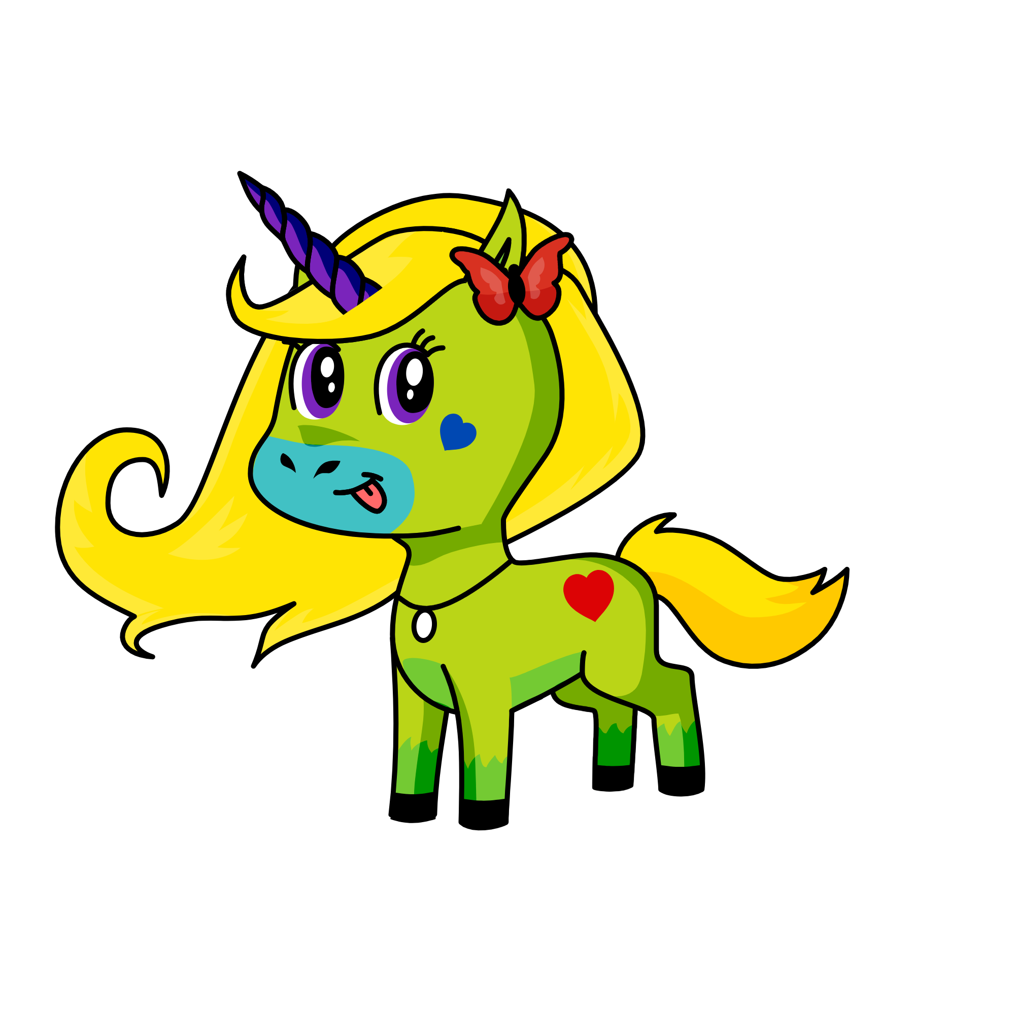 #sooooooo much green, the unicorn