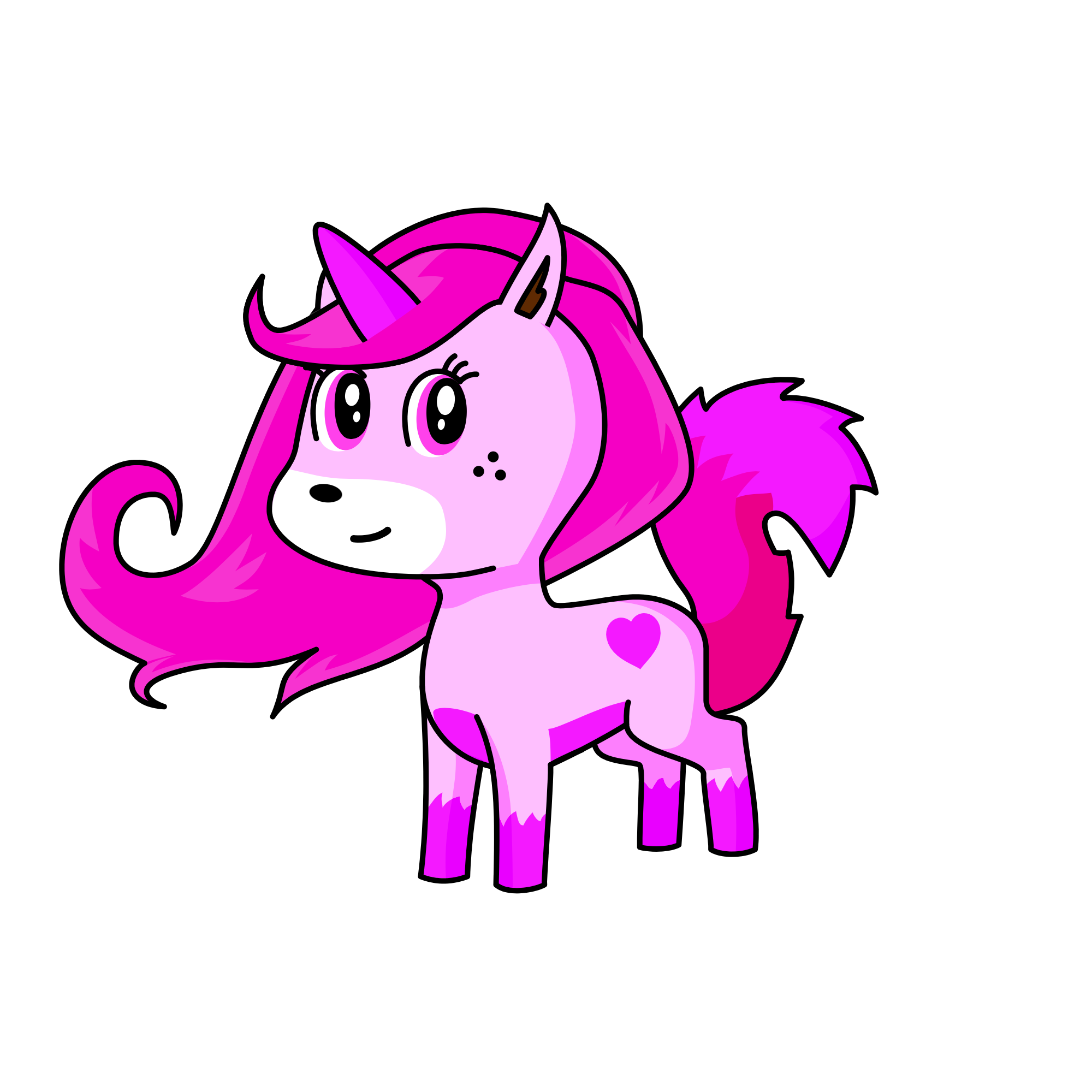 Pinky, the unicorn