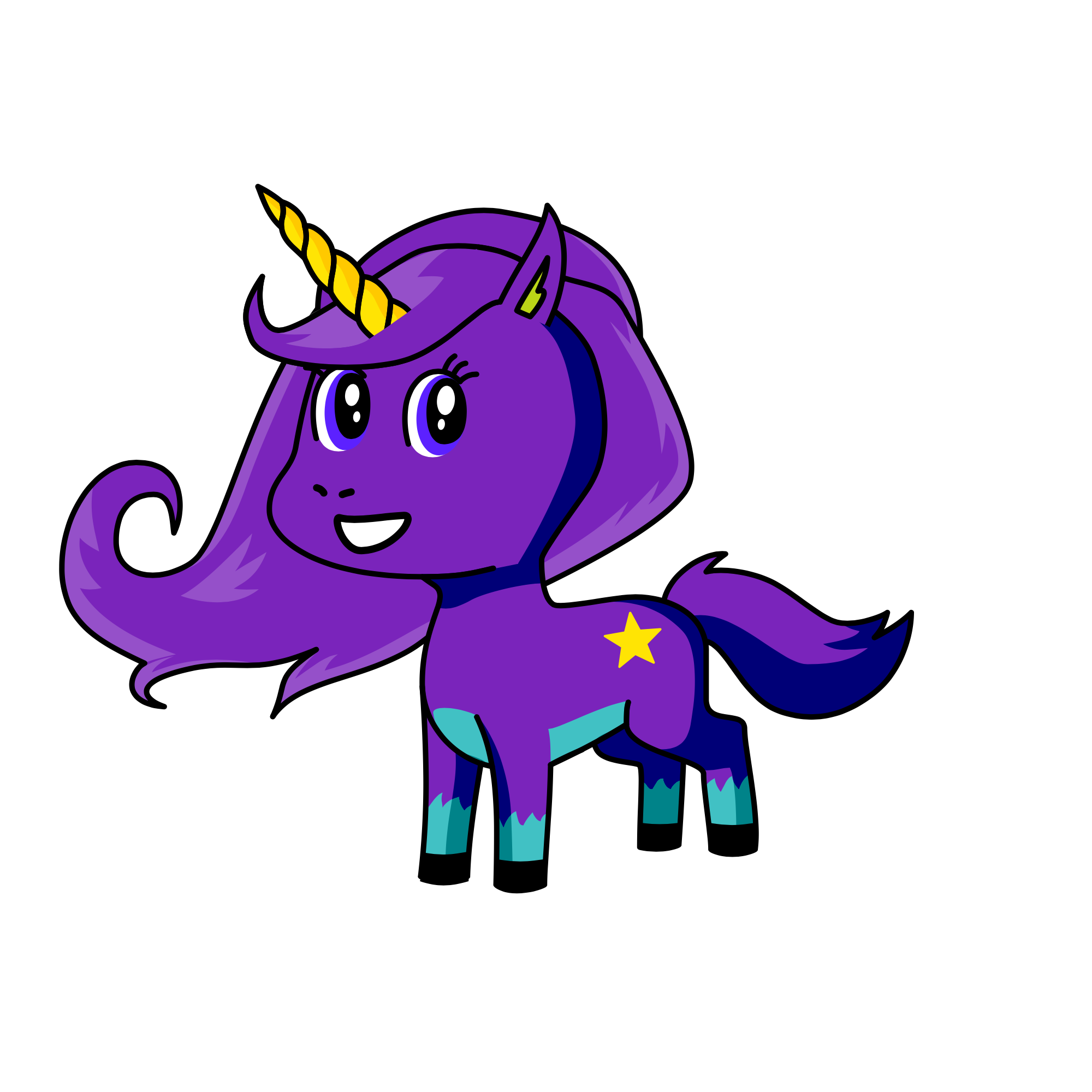 moonlight, the unicorn