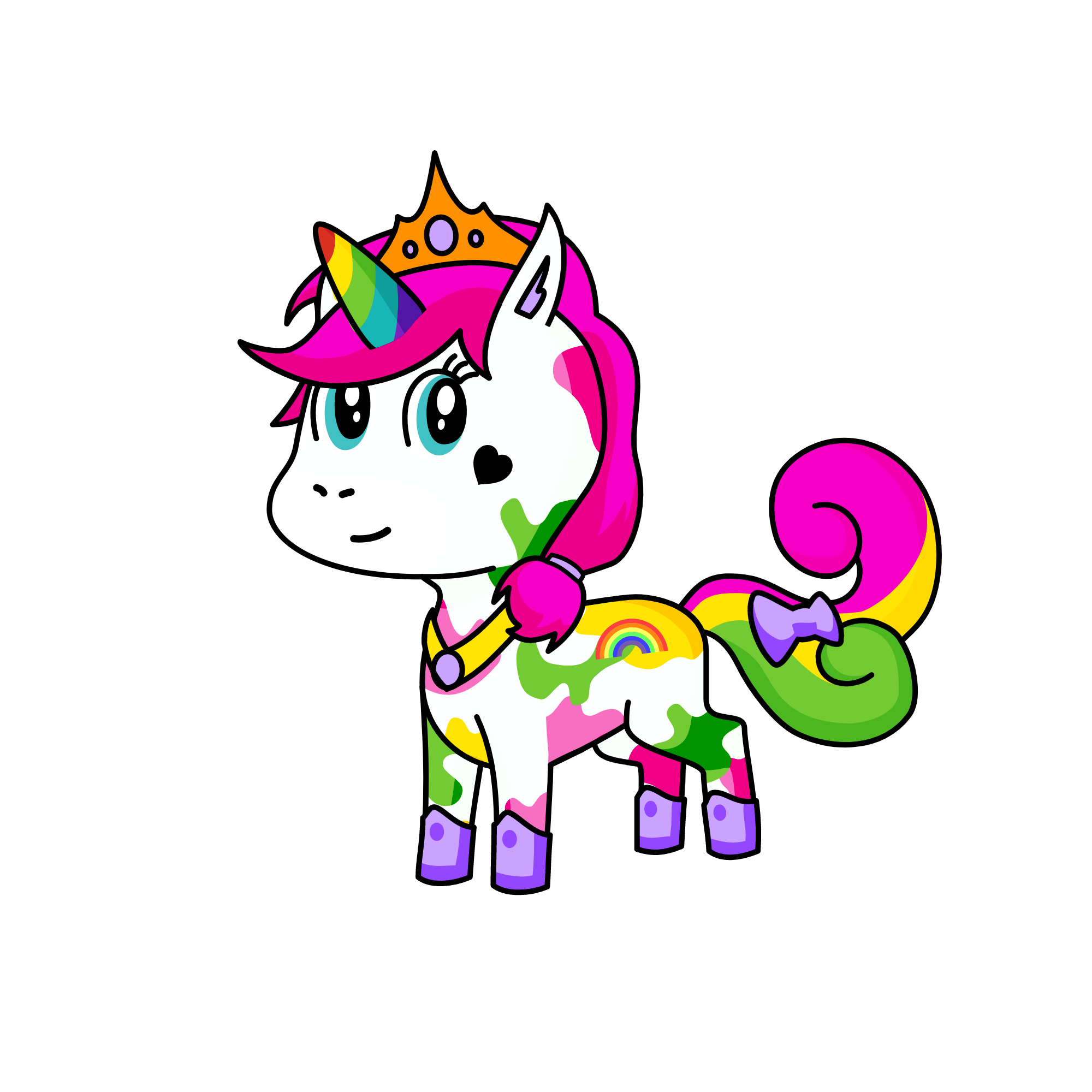 Rainbow Princess, the unicorn
