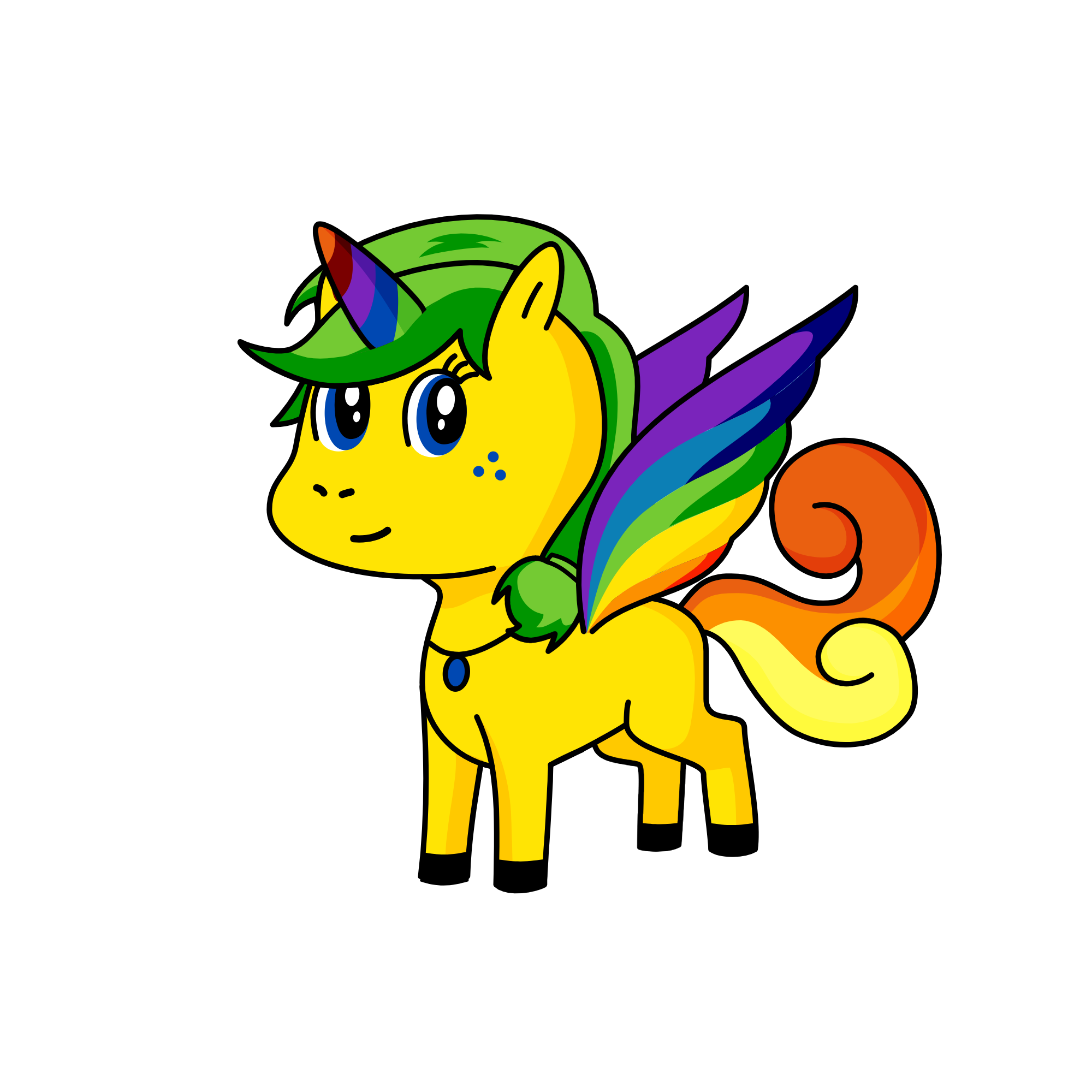 rainbow dash, the unicorn